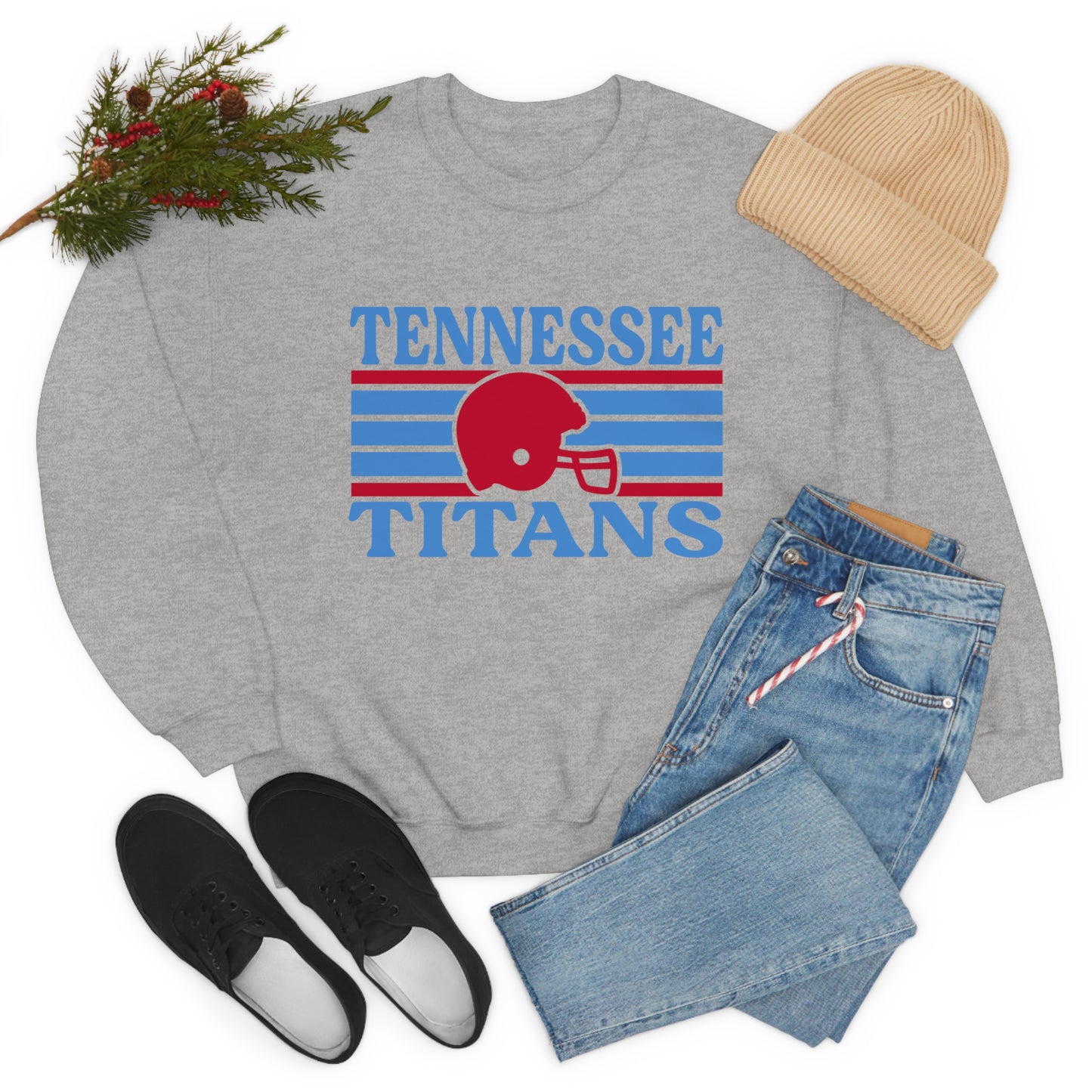 Retro Style Tennessee Football Unisex Heavy Blend Crewneck Sweatshirt