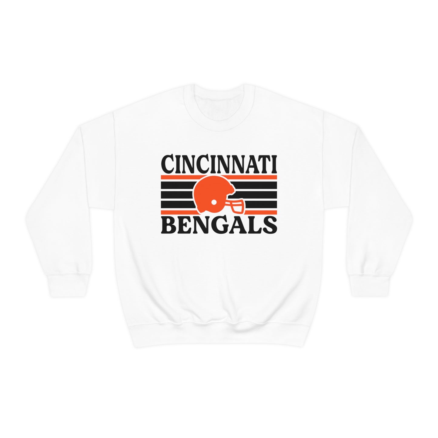 Retro Style Cincinnati Football Unisex Heavy Blend Crewneck Sweatshirt