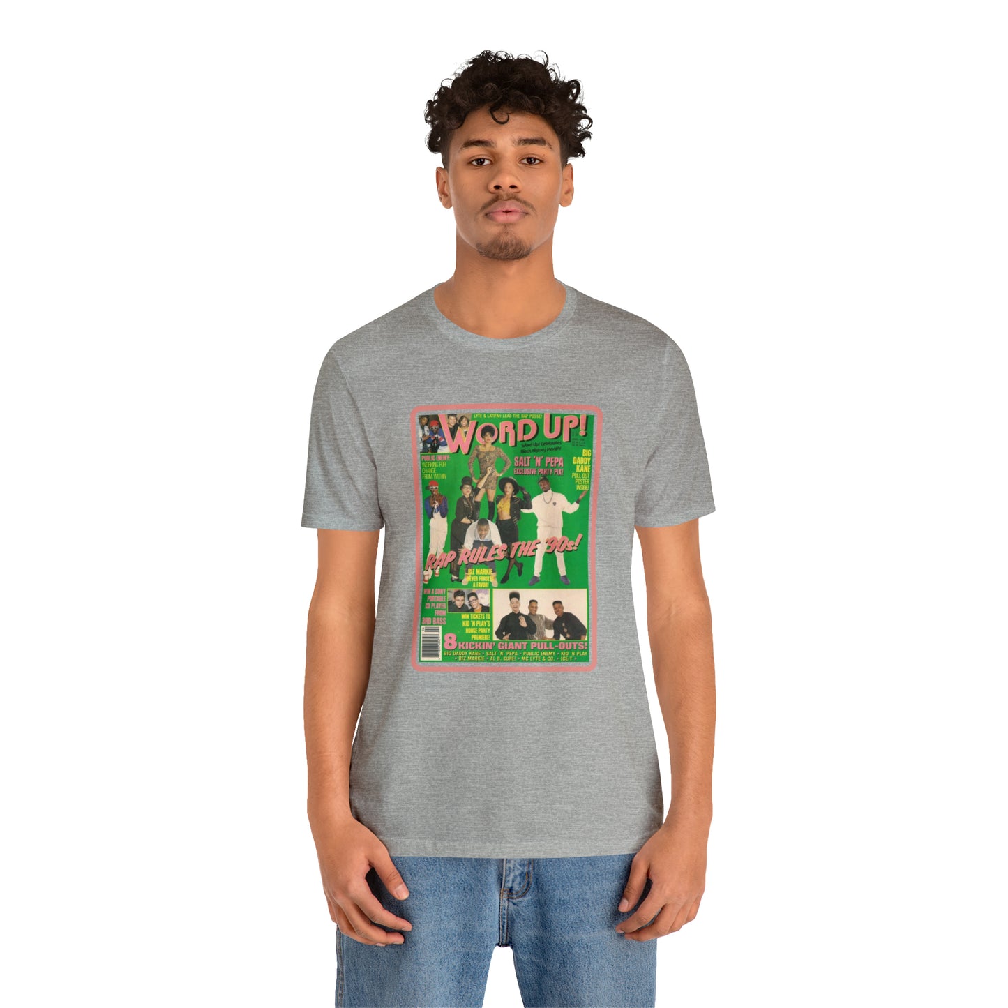 90s Throwback Word Up Magazine Unisex Jersey Short Sleeve Tee