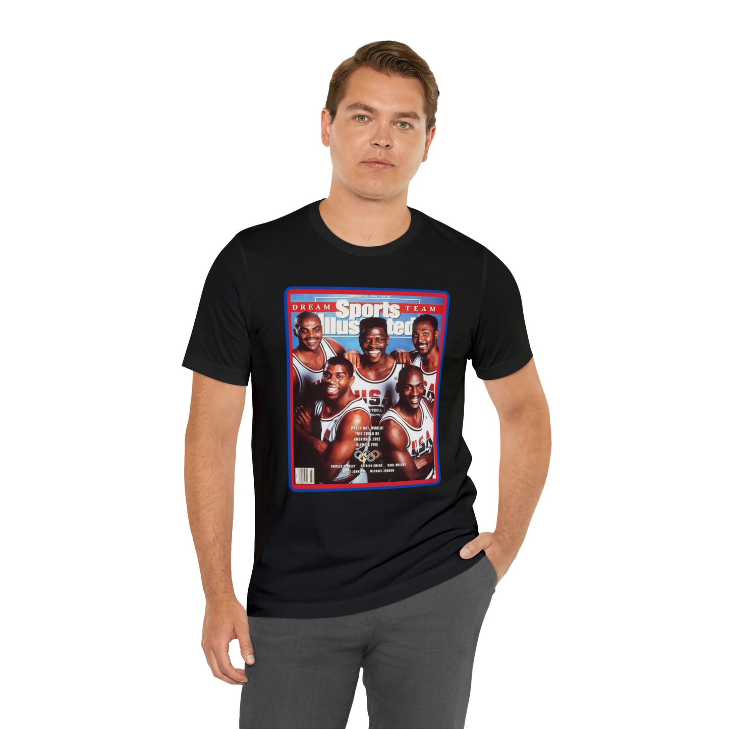90s Throwback Dream Team Sports Illustrated Magazine Unisex Jersey Short Sleeve Tee