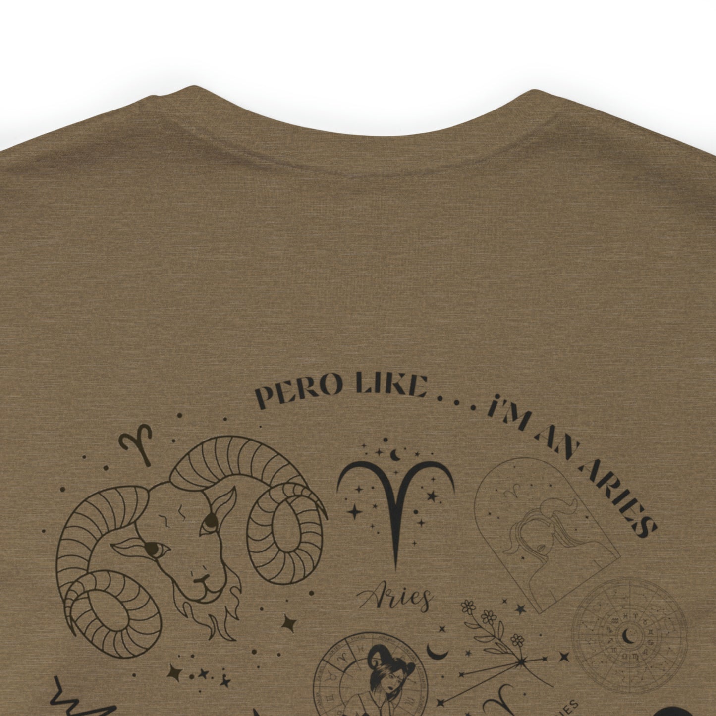 Zodiac Aries - Astrology Unisex Jersey Short Sleeve Tee Front/Back Print