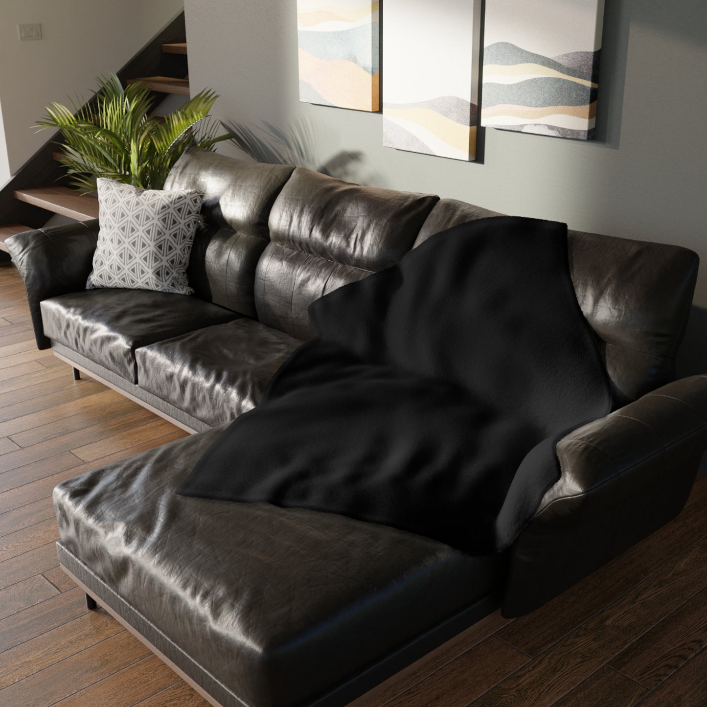 Atlanta Football Velveteen Minky Throw Blanket