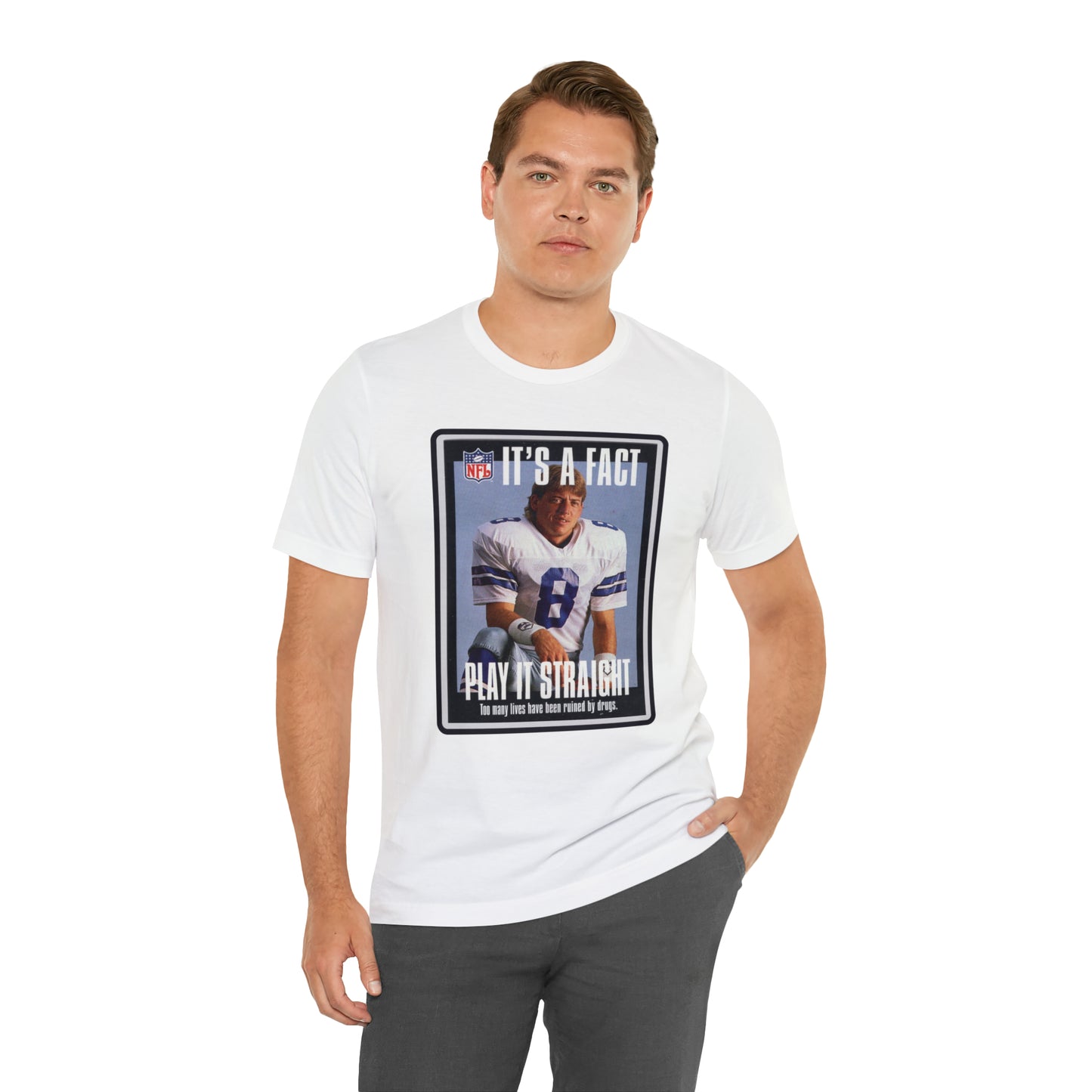 90s Throwback Dallas Cowboys Troy Aikman v2 Sports Illustrated Magazine Unisex Jersey Short Sleeve Tee