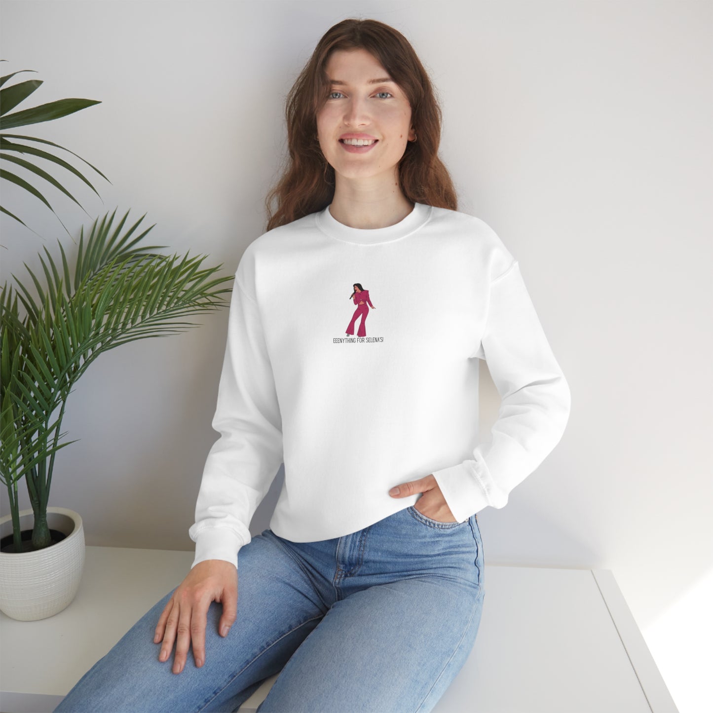 Eeeenything For Selenas Unisex Heavy Blend Crewneck Sweatshirt