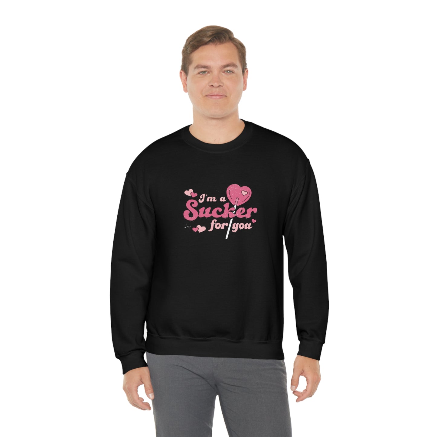 Sucker For You Valentines Day Unisex Heavy Blend Crewneck Sweatshirt