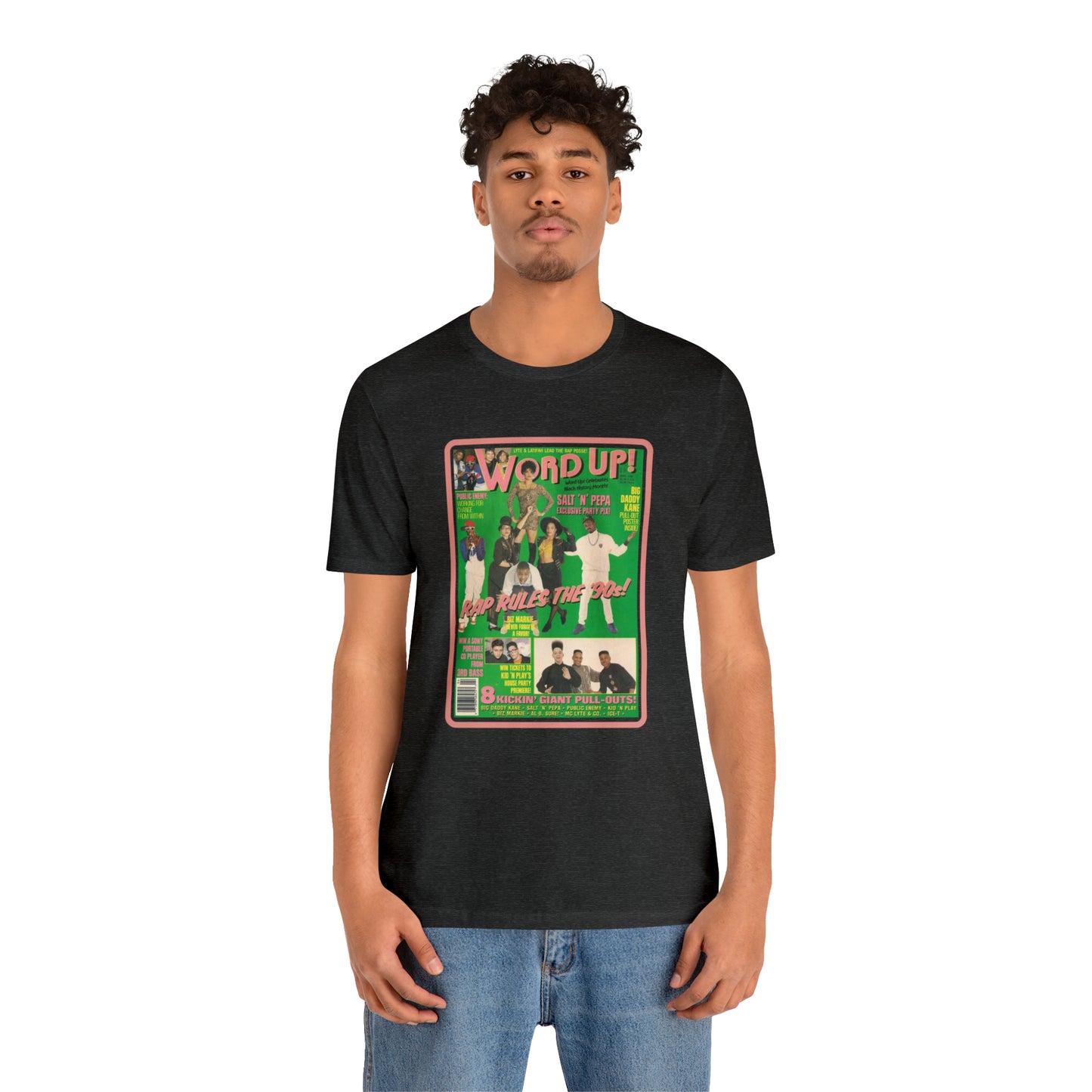 90s Throwback Word Up Magazine Unisex Jersey Short Sleeve Tee