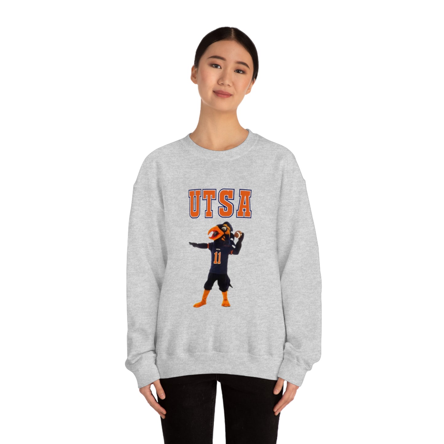 UTSA Mascot Roadrunner San Antonio Texas Unisex Heavy Blend Crewneck Sweatshirt