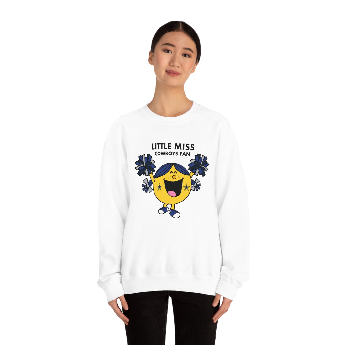 Little Miss Dallas Cowboys Unisex Heavy Blend Crewneck Sweatshirt