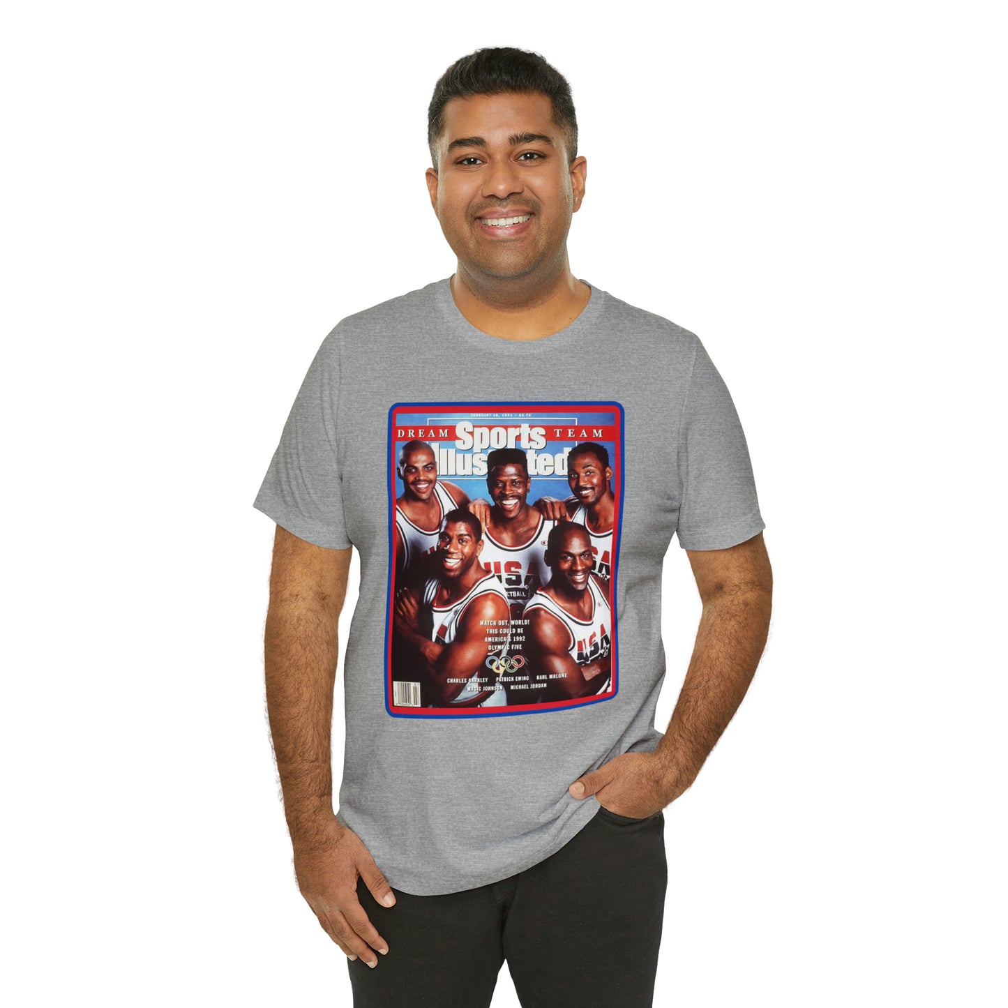 90s Throwback Dream Team Sports Illustrated Magazine Unisex Jersey Short Sleeve Tee