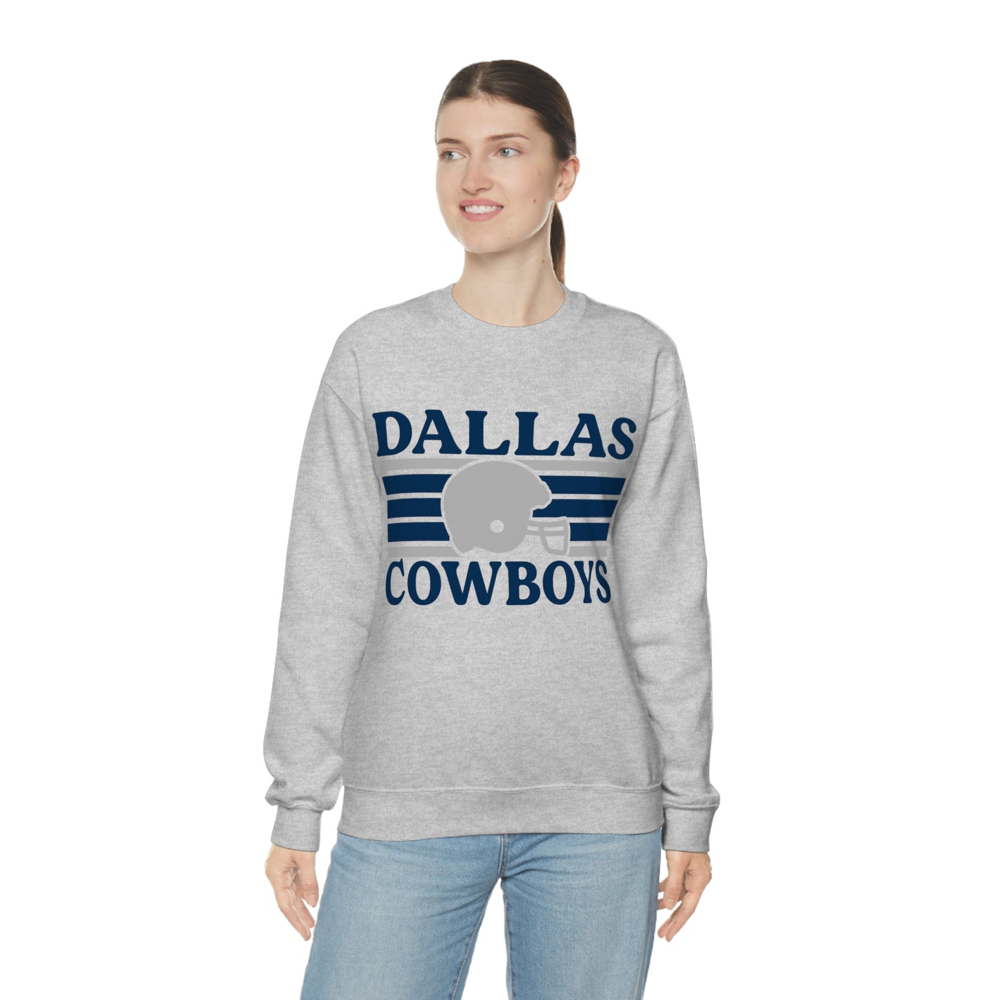 Retro Style Dallas Football Unisex Heavy Blend Crewneck Sweatshirt