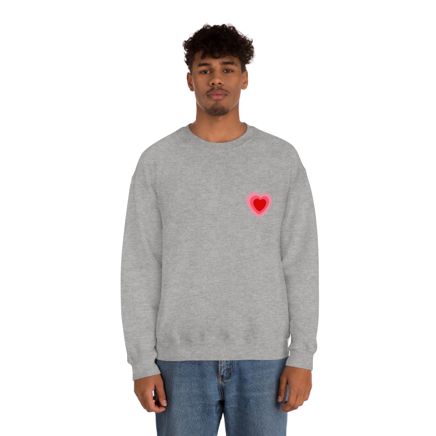 Heart Thick Thighs Love Vibes Valentines Day Unisex Heavy Blend Crewneck Sweatshirt Front/Back Print