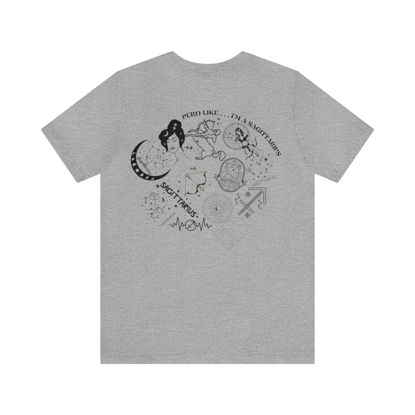 Zodiac Sagittarius - Astrology Unisex Jersey Short Sleeve Tee Front/Back Print