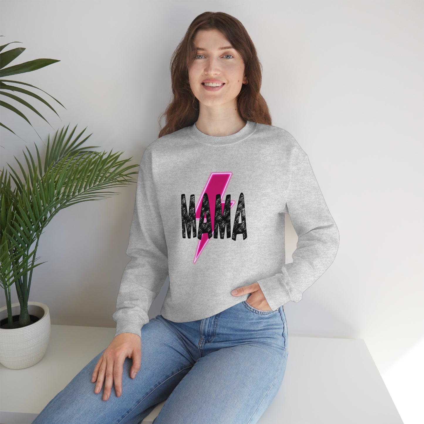 Mama Mommy & Me Matching Set Unisex DryBlend® Crewneck Sweatshirt