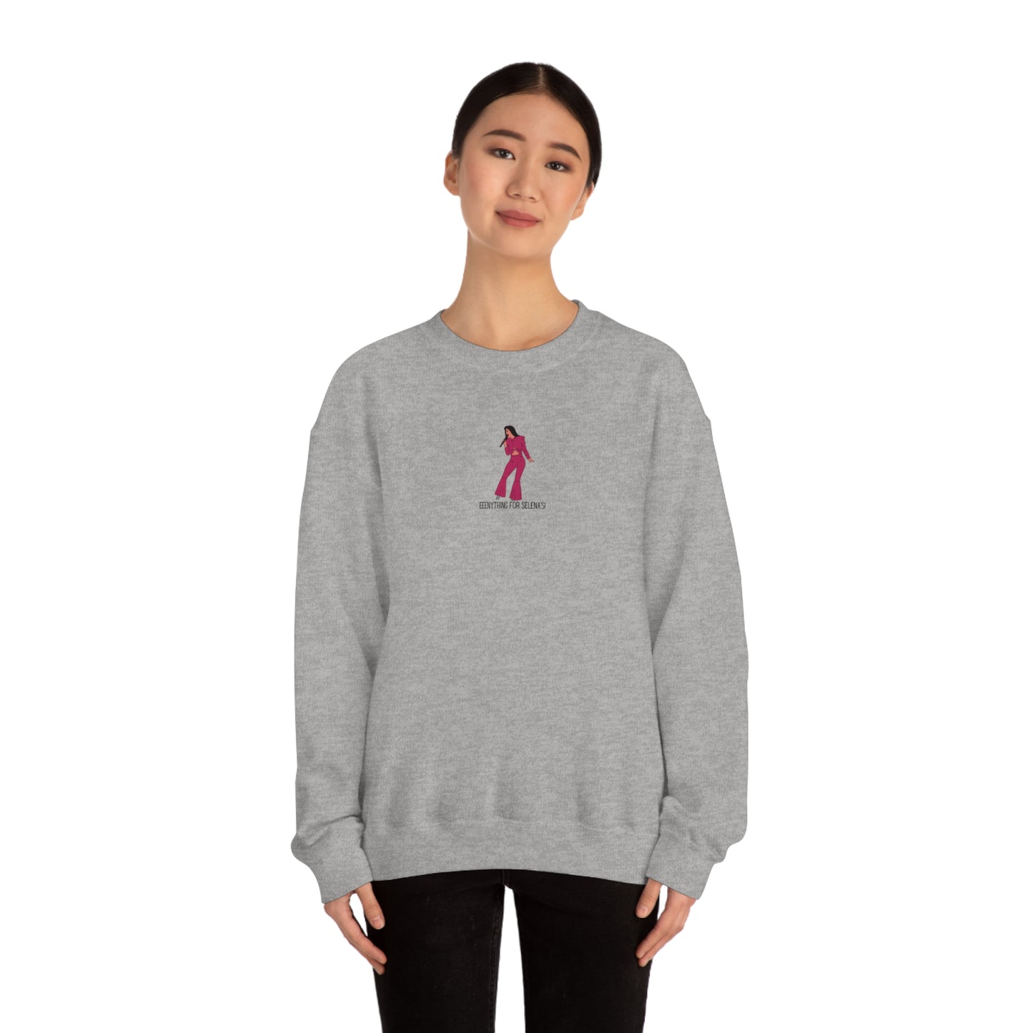 Eeeenything For Selenas Unisex Heavy Blend Crewneck Sweatshirt