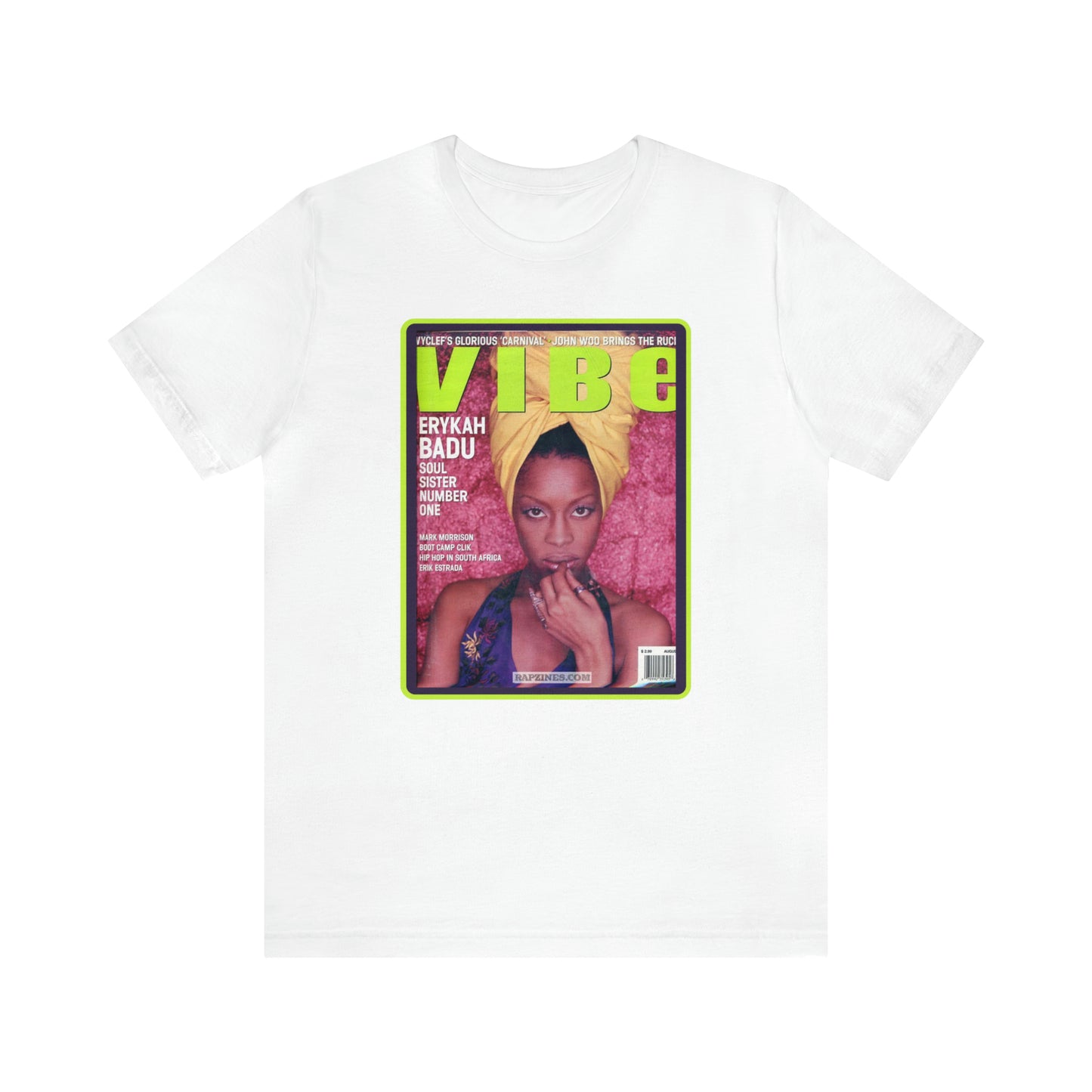 90s Throwback Erykah Badu Vibe Magazine Unisex Jersey Short Sleeve Tee