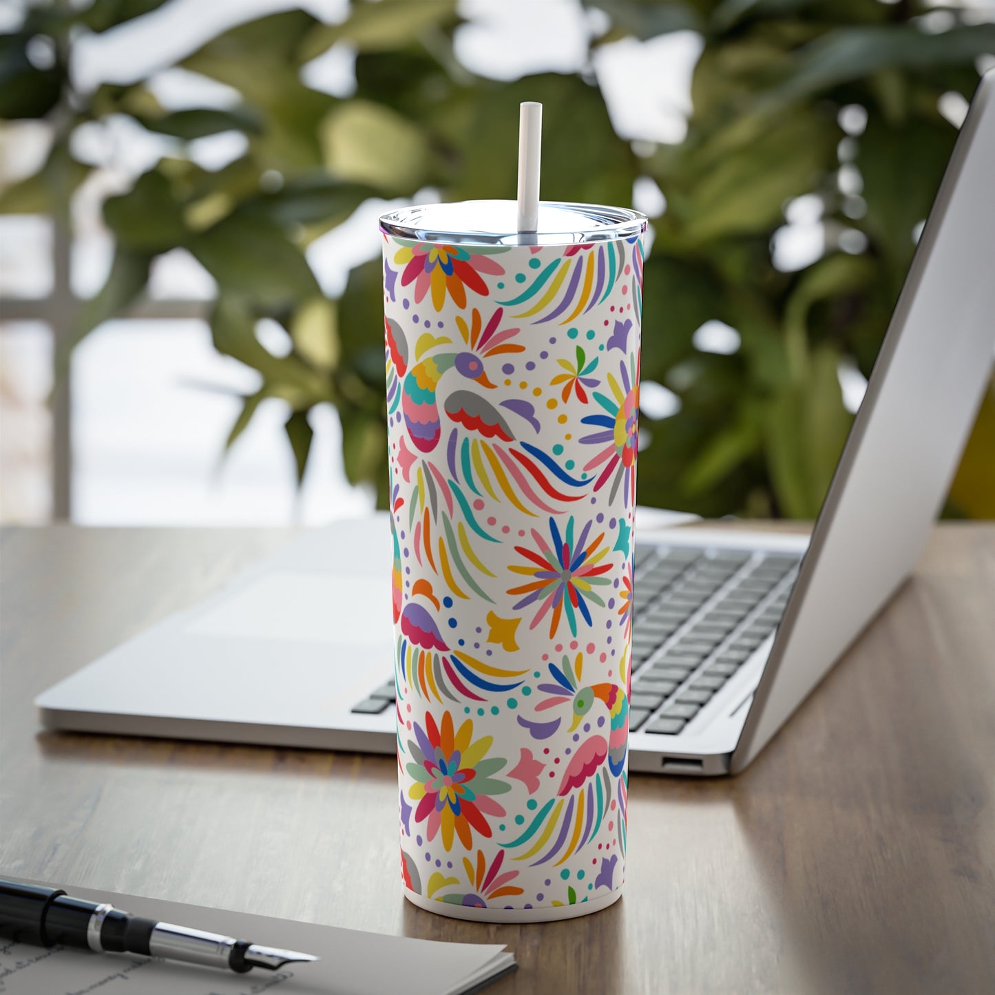 Fiesta Steel Tumbler with Straw, 20oz