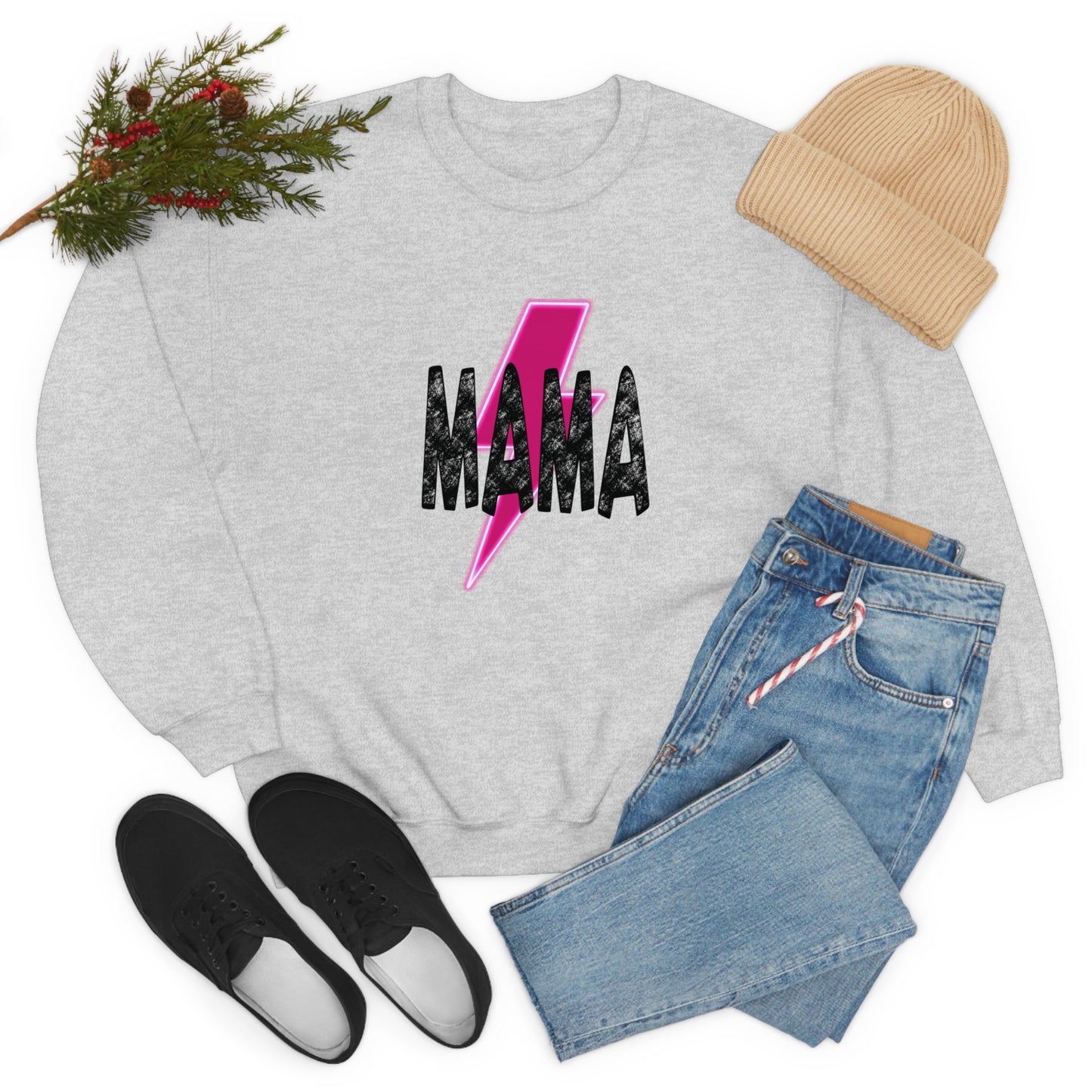 Mama Mommy & Me Matching Set Unisex DryBlend® Crewneck Sweatshirt