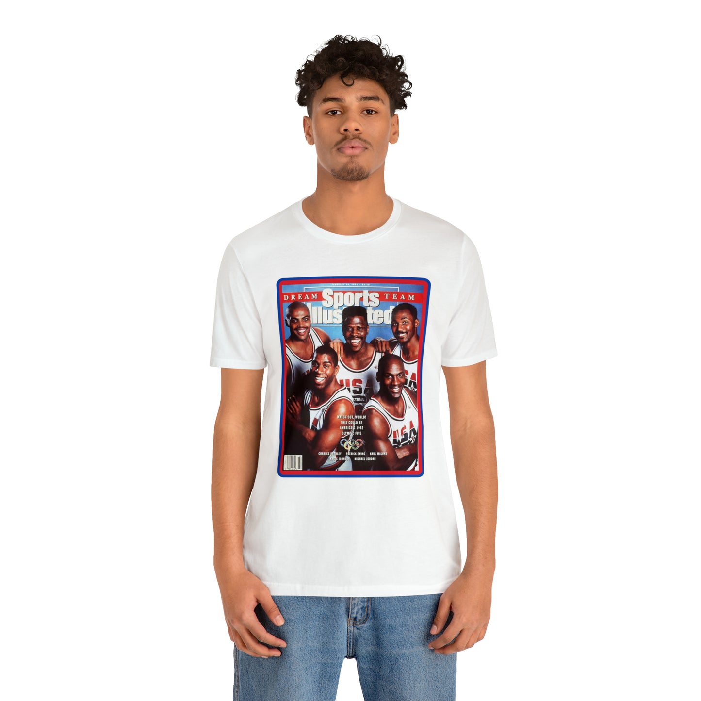 90s Throwback Dream Team Sports Illustrated Magazine Unisex Jersey Short Sleeve Tee