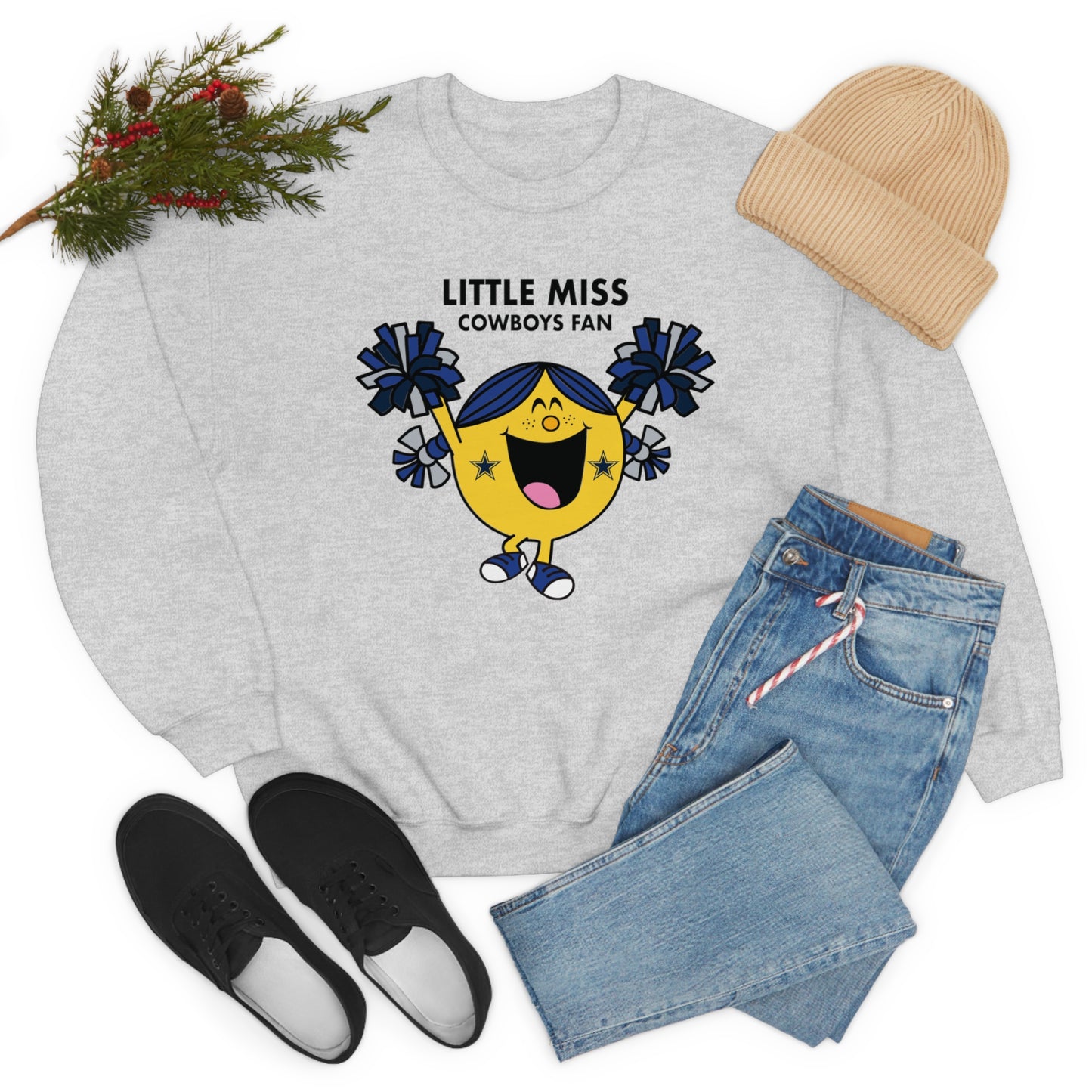 Little Miss Dallas Cowboys Unisex Heavy Blend Crewneck Sweatshirt
