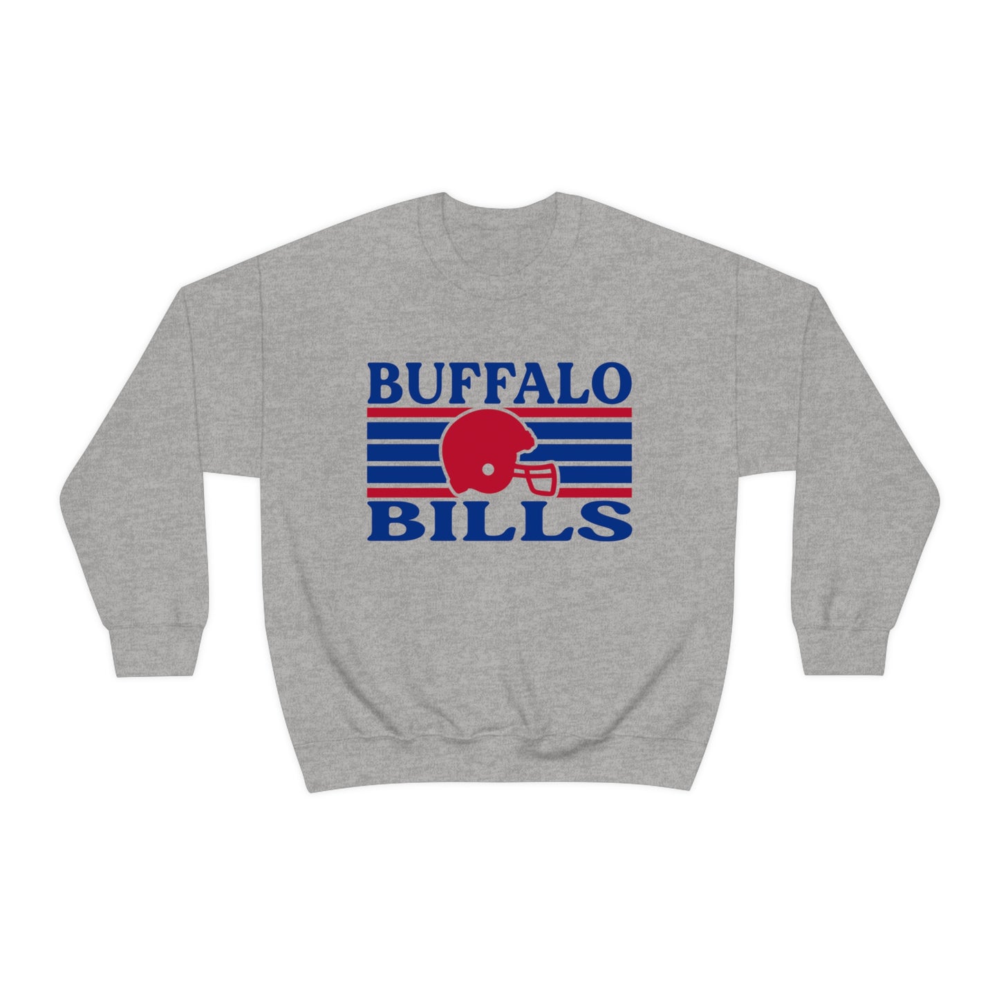 Retro Style Buffalo Football Unisex Heavy Blend Crewneck Sweatshirt