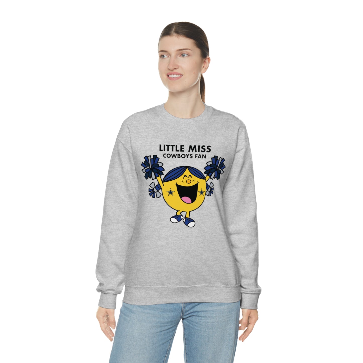 Little Miss Dallas Cowboys Unisex Heavy Blend Crewneck Sweatshirt