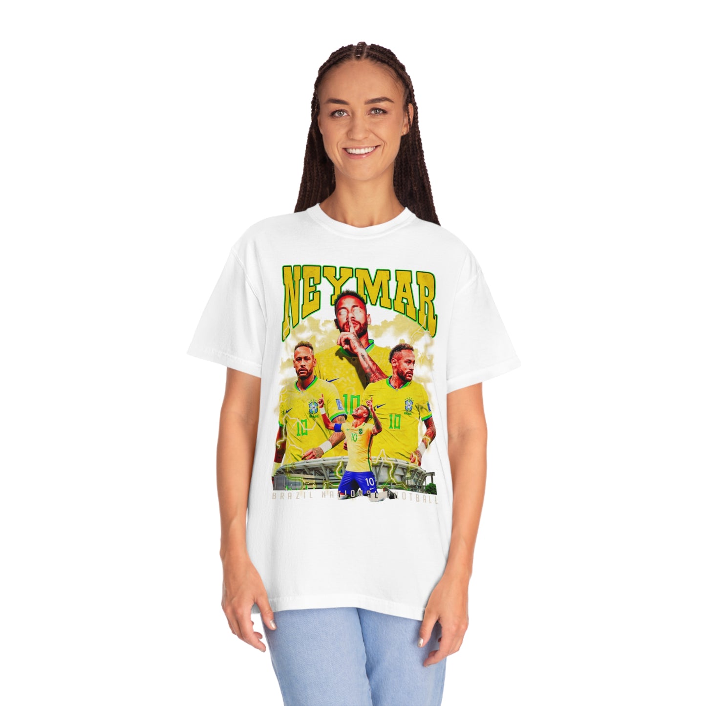 Neymar Soccer Unisex Garment-Dyed T-shirt