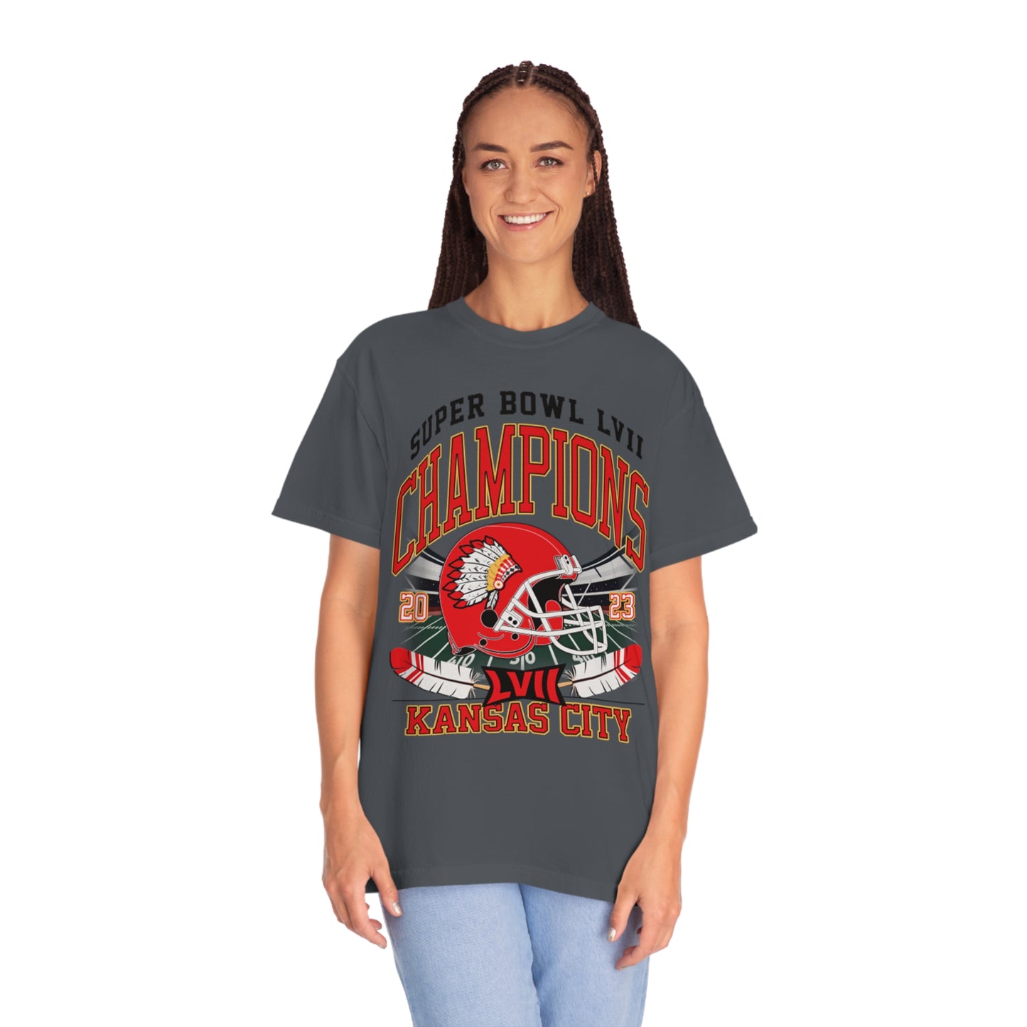 Kansas City Super Bowl Champions Football Unisex Garment-Dyed T-shirt