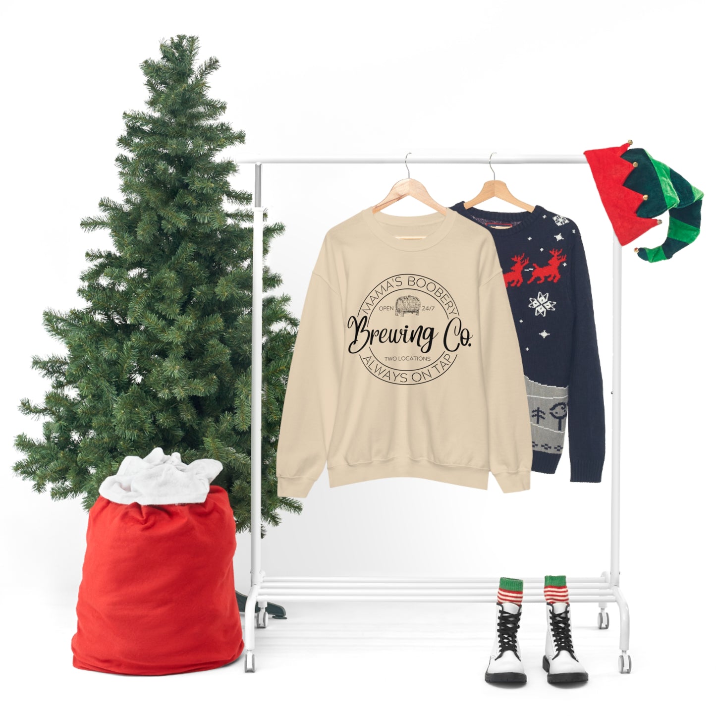 Moms Boobery Brewery Unisex DryBlend® Crewneck Sweatshirt