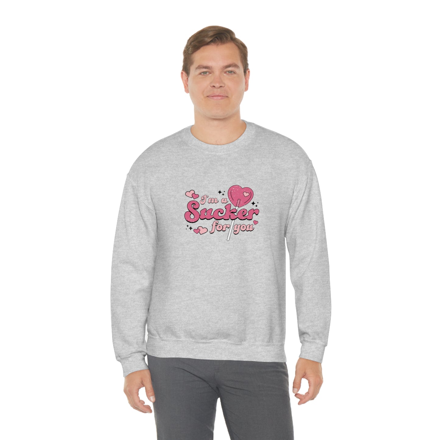 Sucker For You Valentines Day Unisex Heavy Blend Crewneck Sweatshirt