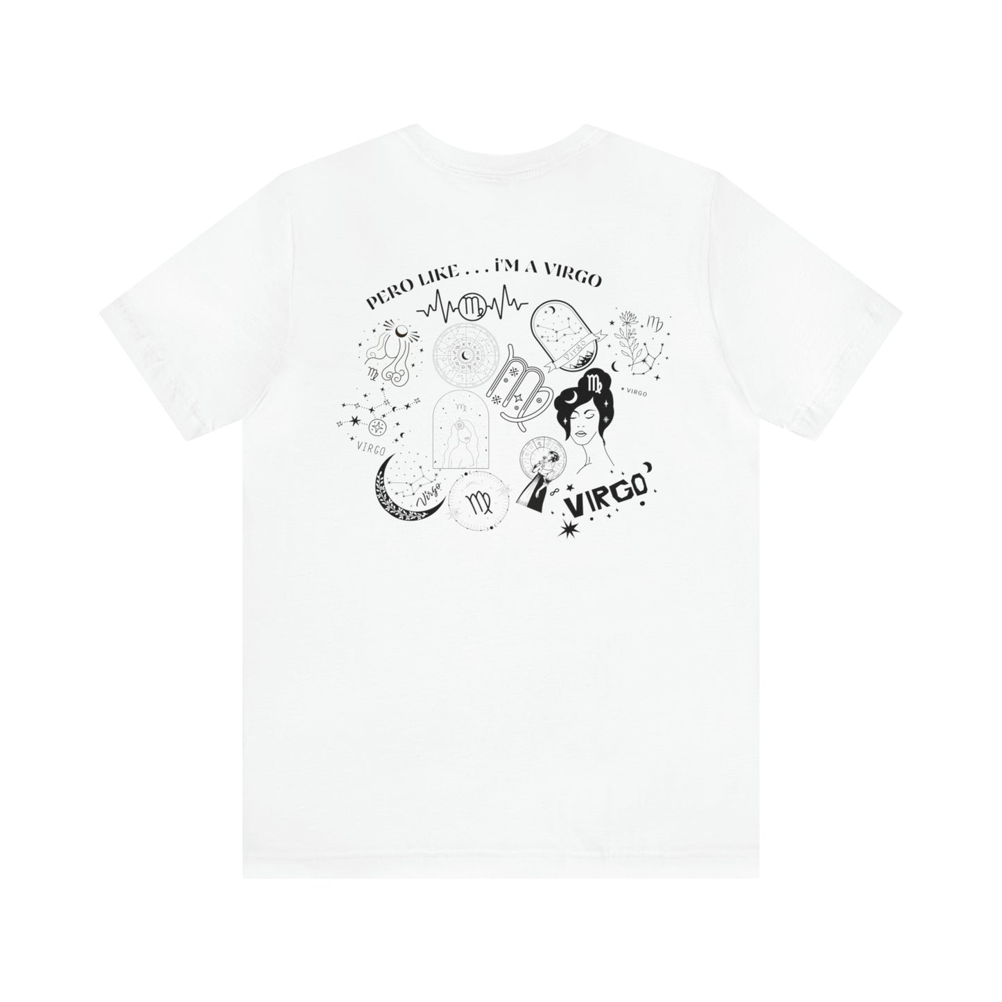 Zodiac Virgo - Astrology Unisex Jersey Short Sleeve Tee Front/Back Print