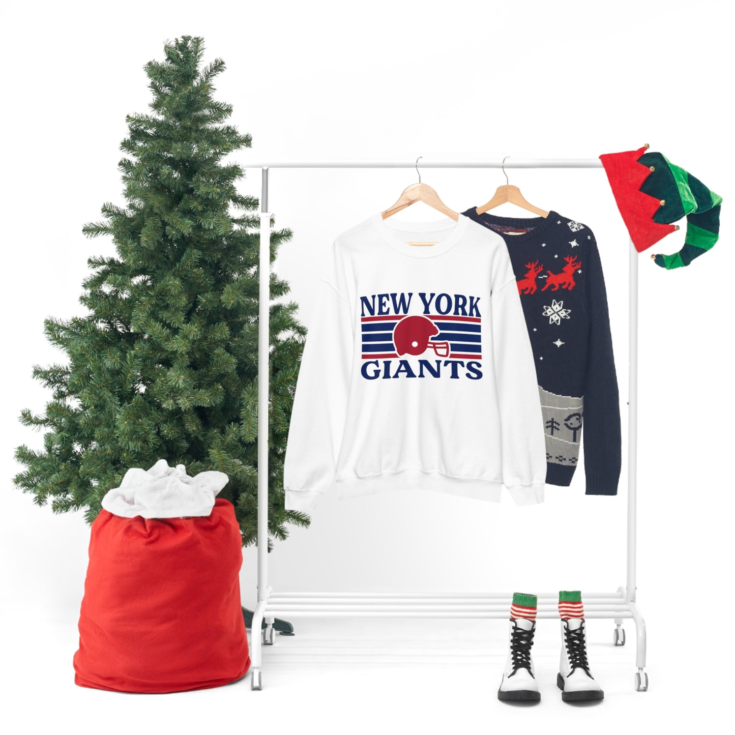 Retro Style New York Football Unisex Heavy Blend Crewneck Sweatshirt