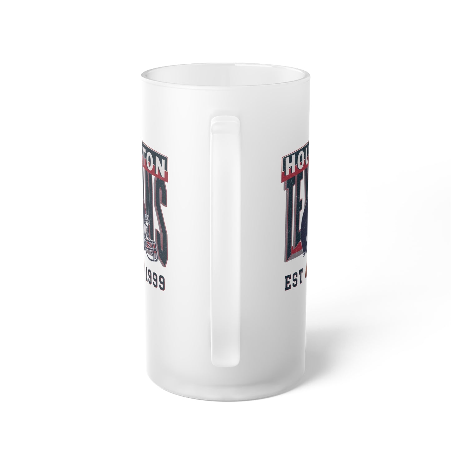 Houston Football Frosted Glass Beer Mug