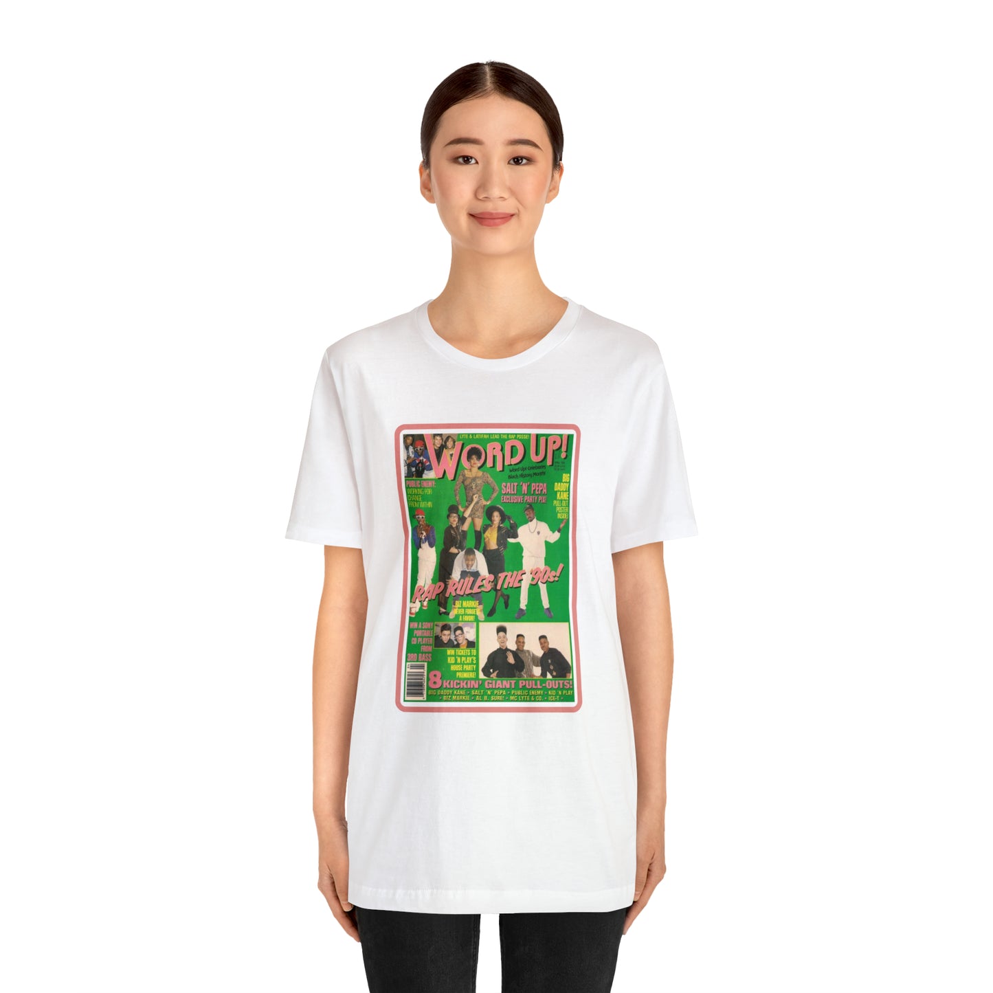 90s Throwback Word Up Magazine Unisex Jersey Short Sleeve Tee