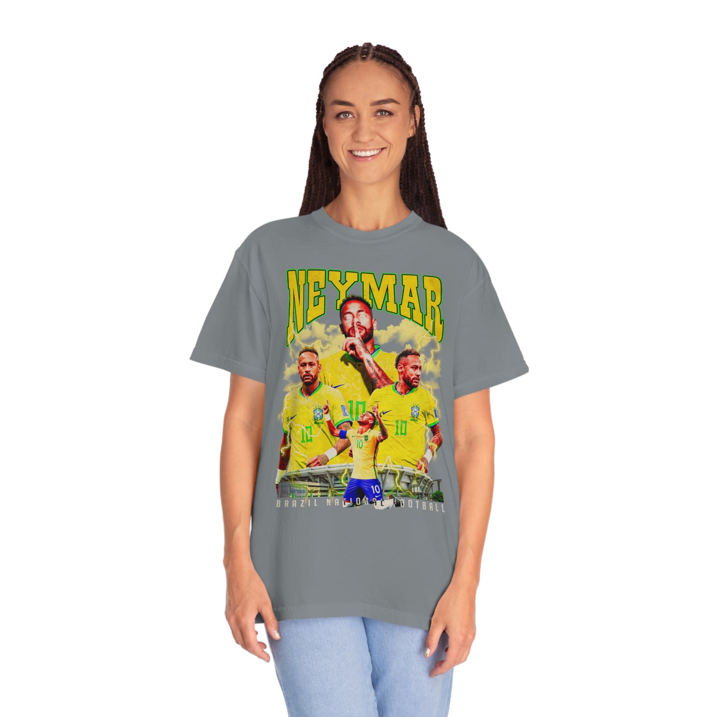 Neymar Soccer Unisex Garment-Dyed T-shirt