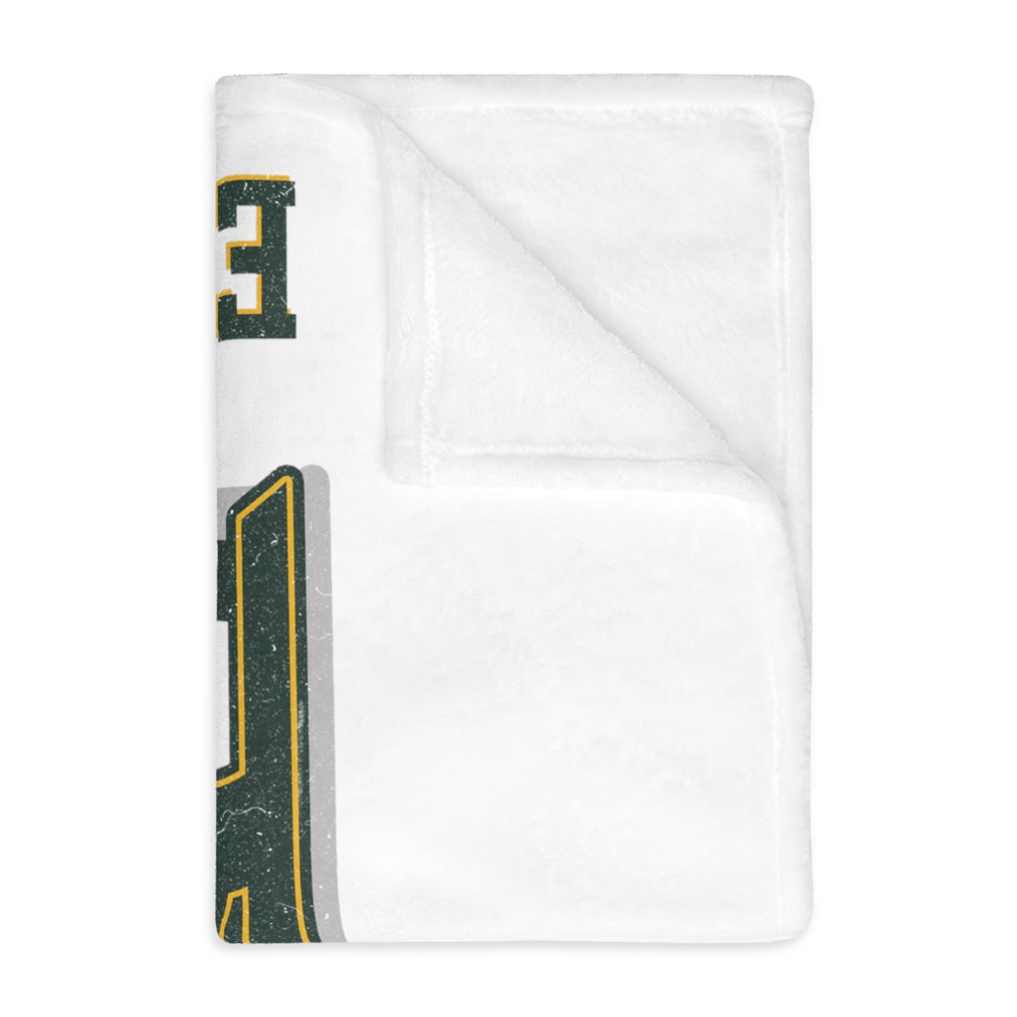 Green Bay Football Velveteen Minky Throw Blanket