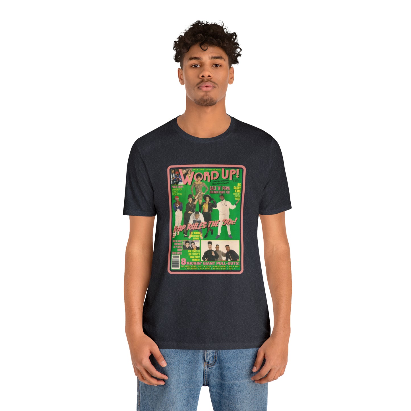 90s Throwback Word Up Magazine Unisex Jersey Short Sleeve Tee