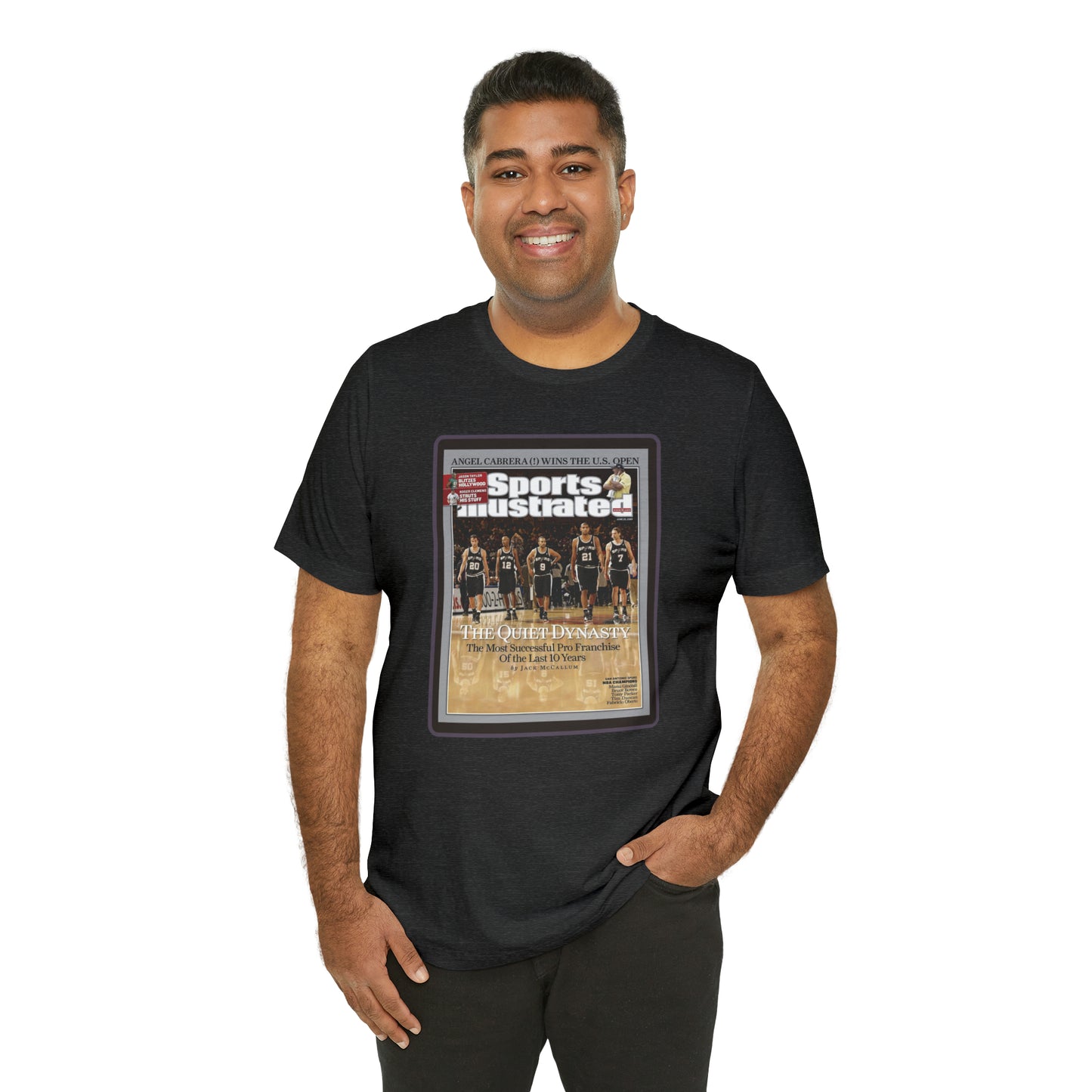 90s Throwback Spurs Basketball Sports Illustrated Unisex Jersey Short Sleeve Tee