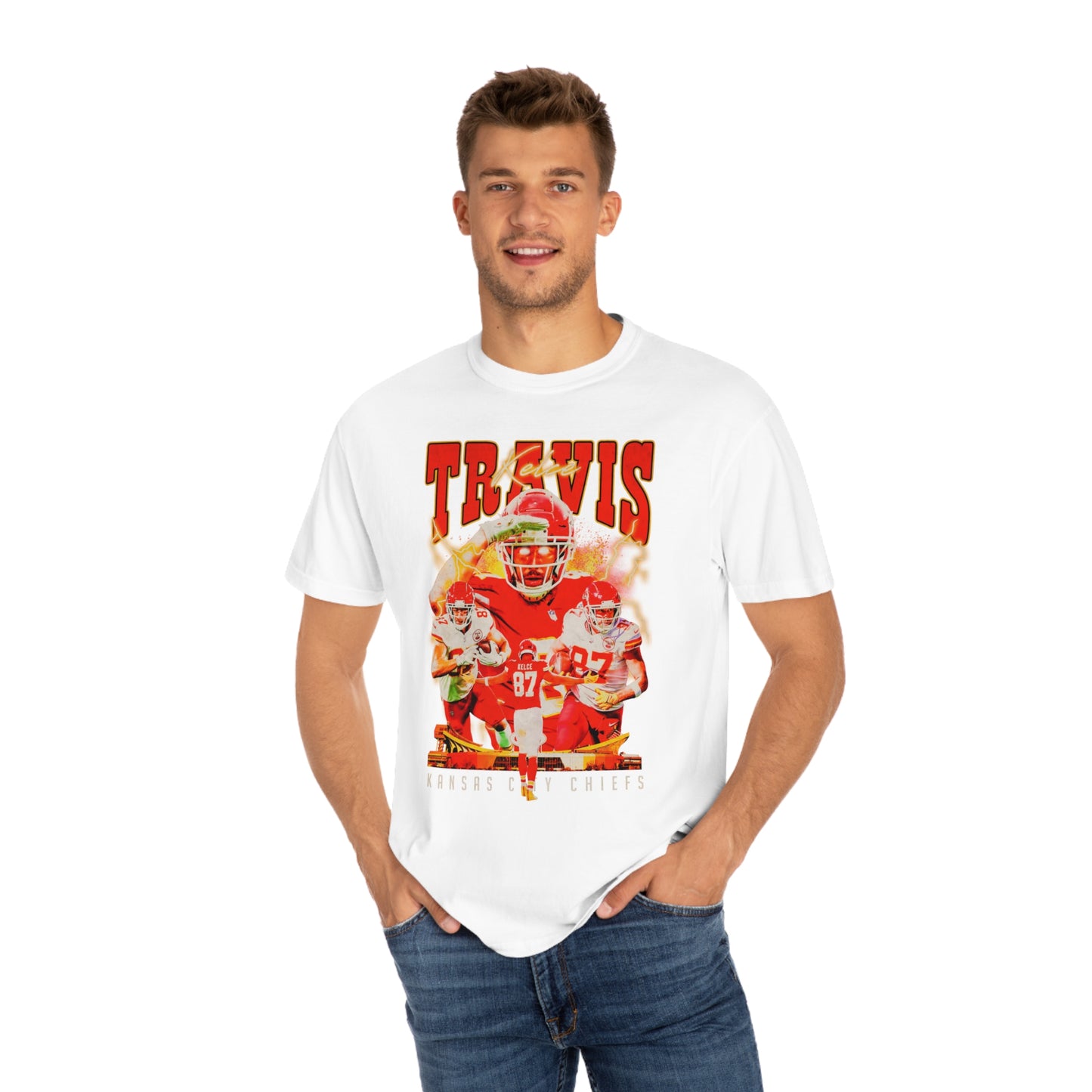 Kelce Kansas Football Unisex Garment-Dyed T-shirt