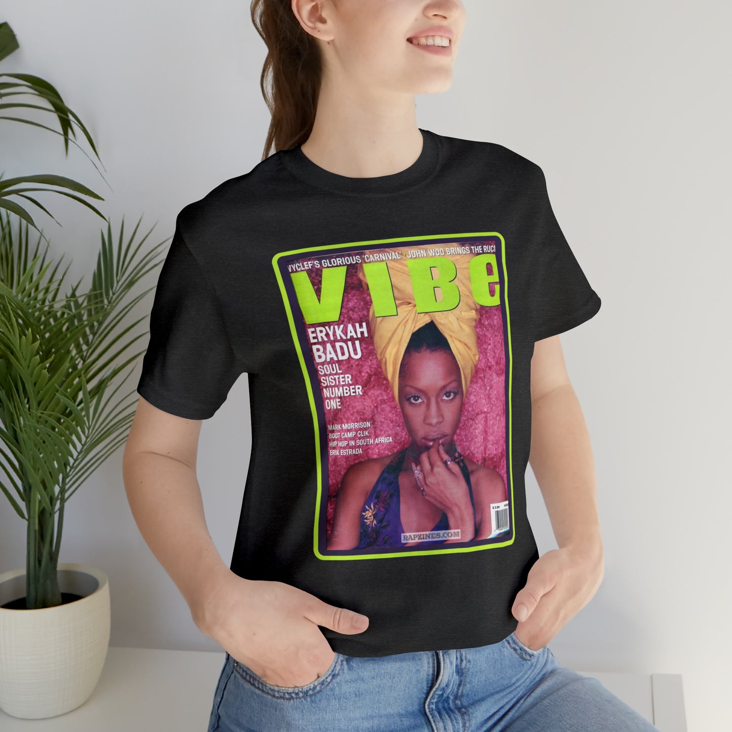 90s Throwback Erykah Badu Vibe Magazine Unisex Jersey Short Sleeve Tee