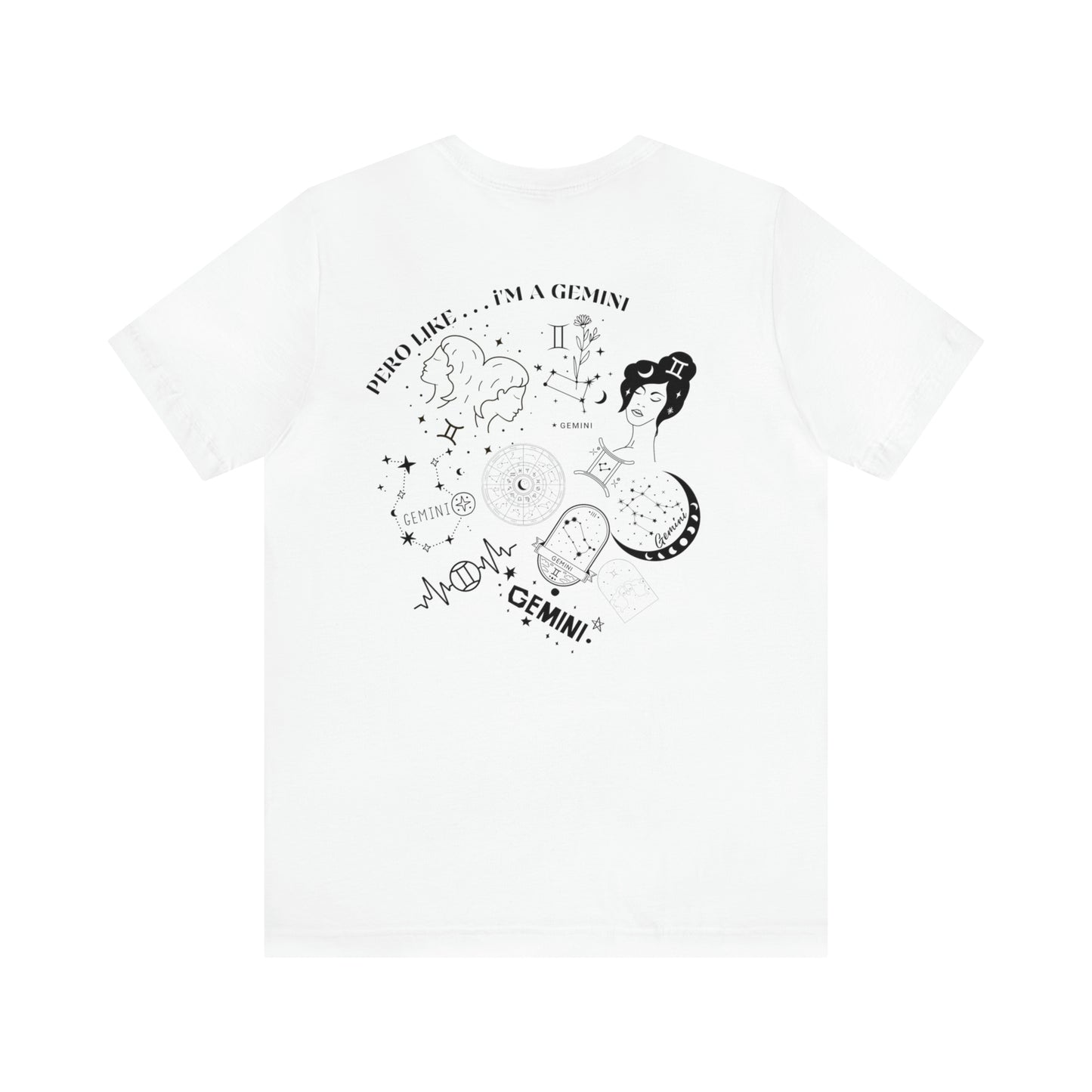 Zodiac Gemini - Astrology Unisex Jersey Short Sleeve Tee Front/Back Print