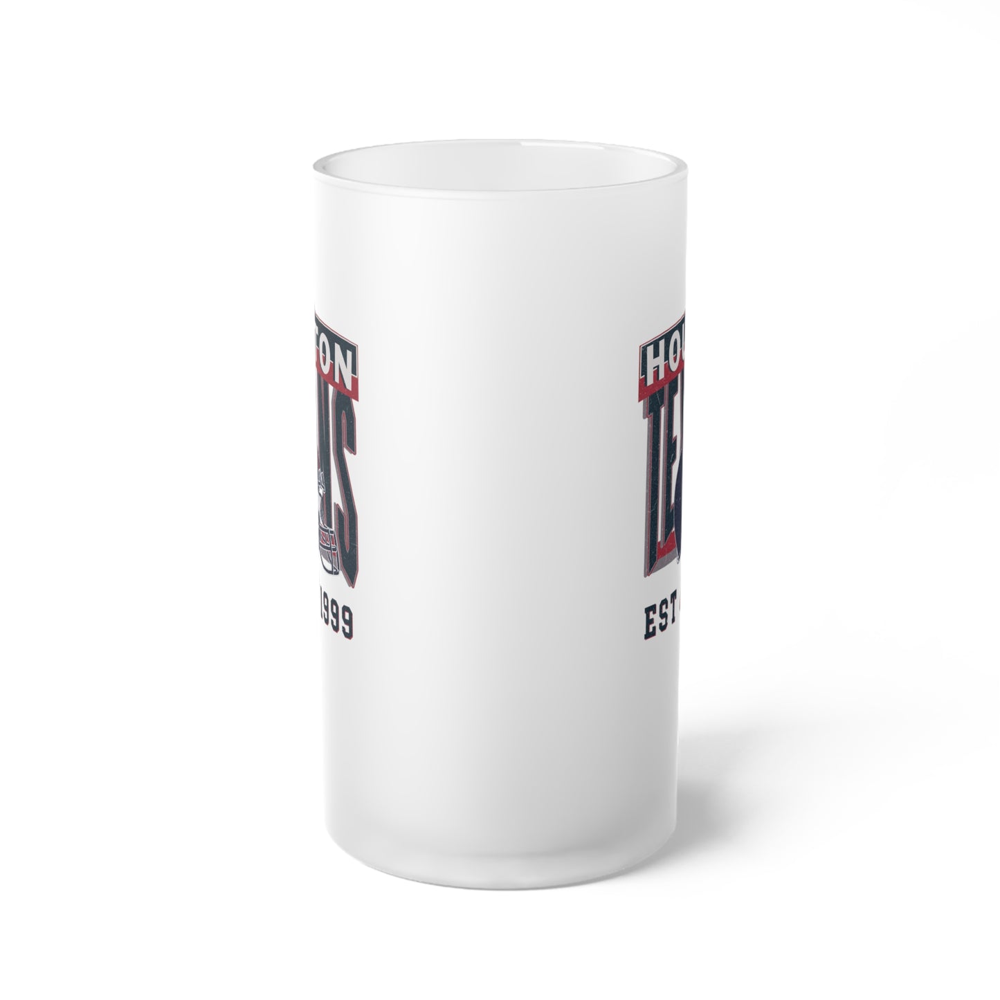 Houston Football Frosted Glass Beer Mug