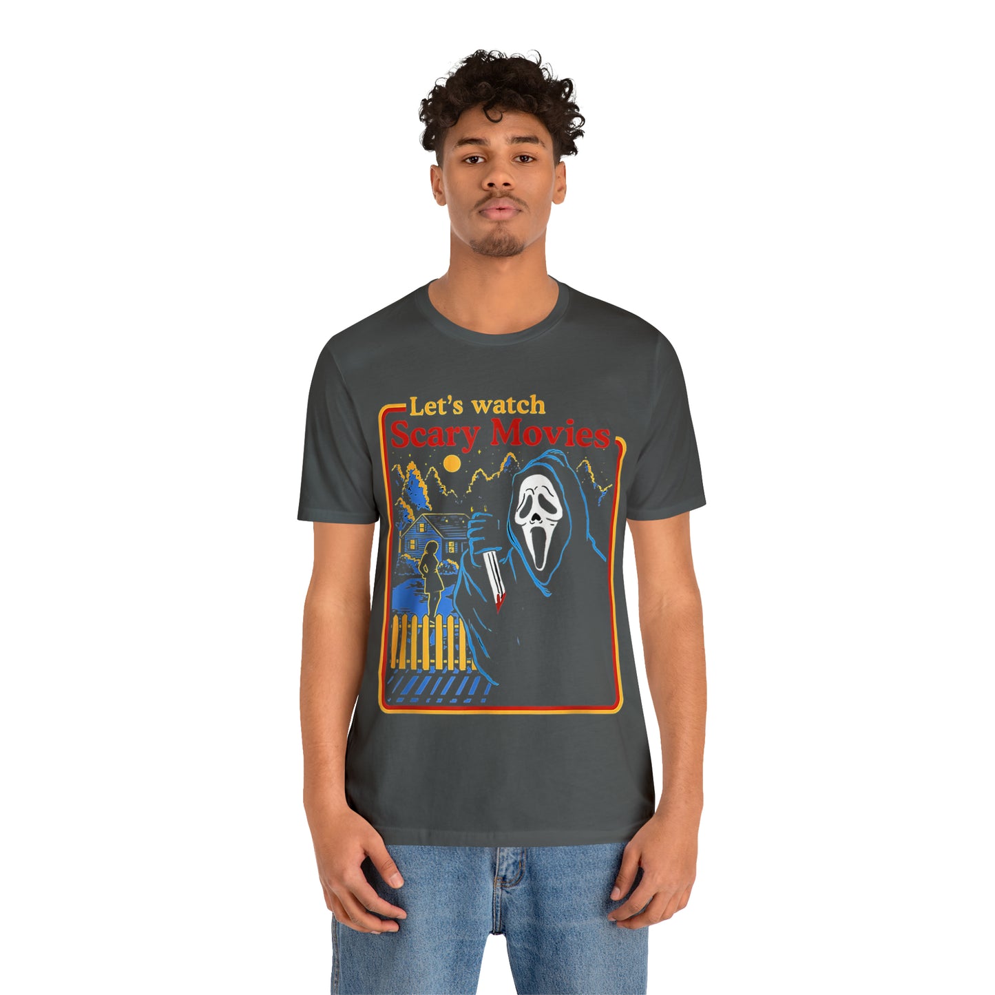 Scream Let's Watch Scary Movies | Unisex Jersey Short Sleeve Tee