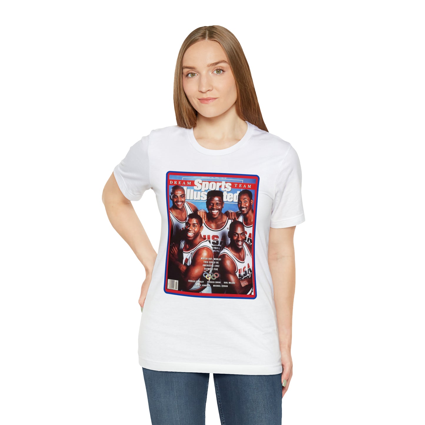 90s Throwback Dream Team Sports Illustrated Magazine Unisex Jersey Short Sleeve Tee