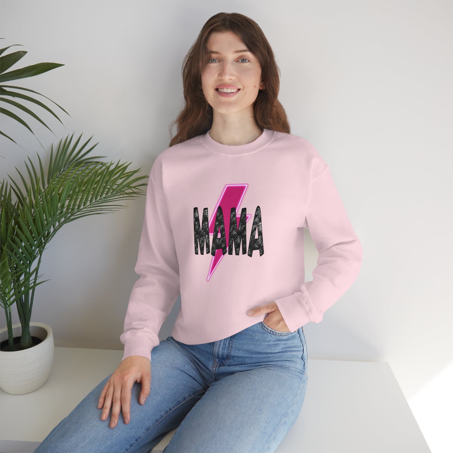 Mama Mommy & Me Matching Set Unisex DryBlend® Crewneck Sweatshirt