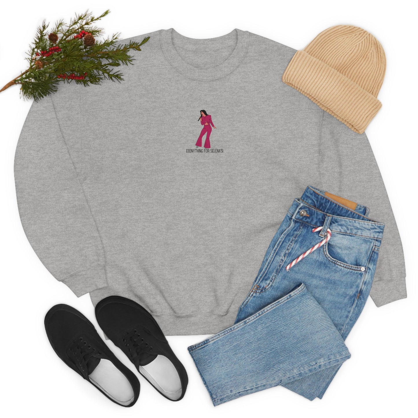 Eeeenything For Selenas Unisex Heavy Blend Crewneck Sweatshirt