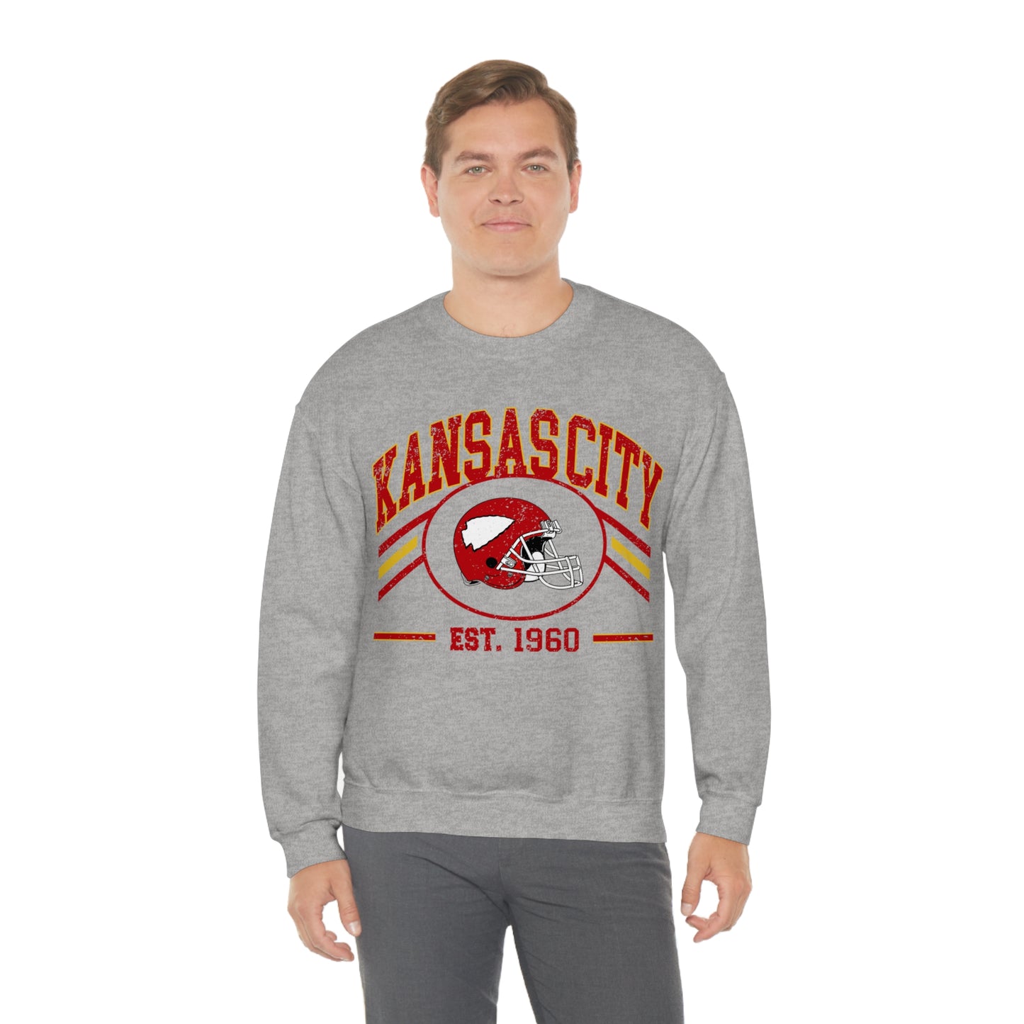 Kansas City Football Unisex Heavy Blend Crewneck Sweatshirt
