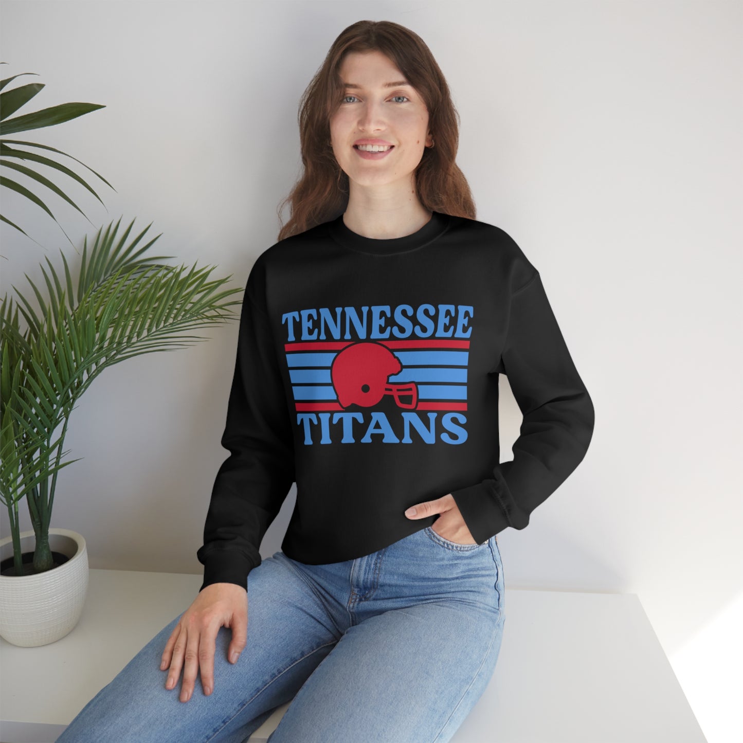 Retro Style Tennessee Football Unisex Heavy Blend Crewneck Sweatshirt
