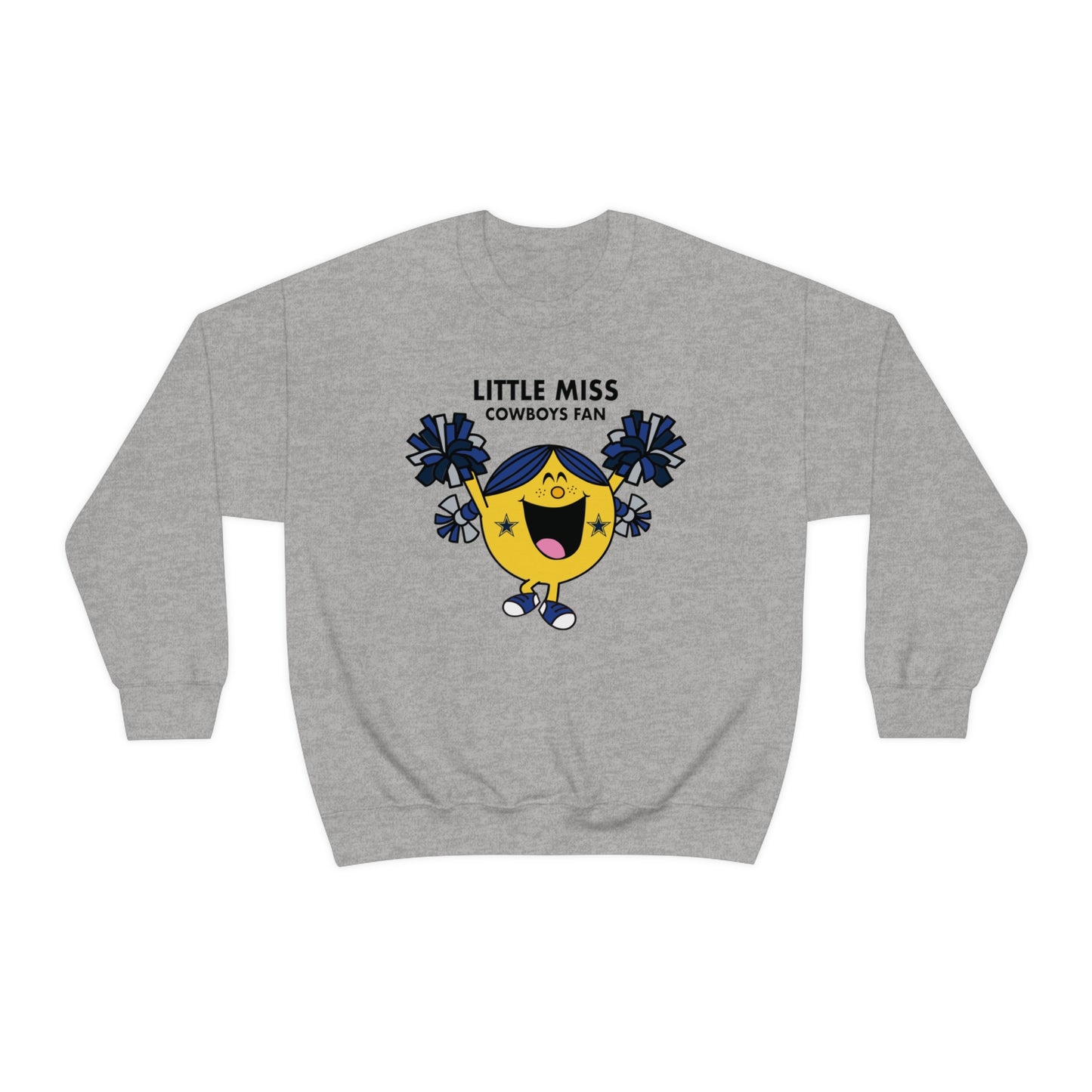 Little Miss Dallas Cowboys Unisex Heavy Blend Crewneck Sweatshirt