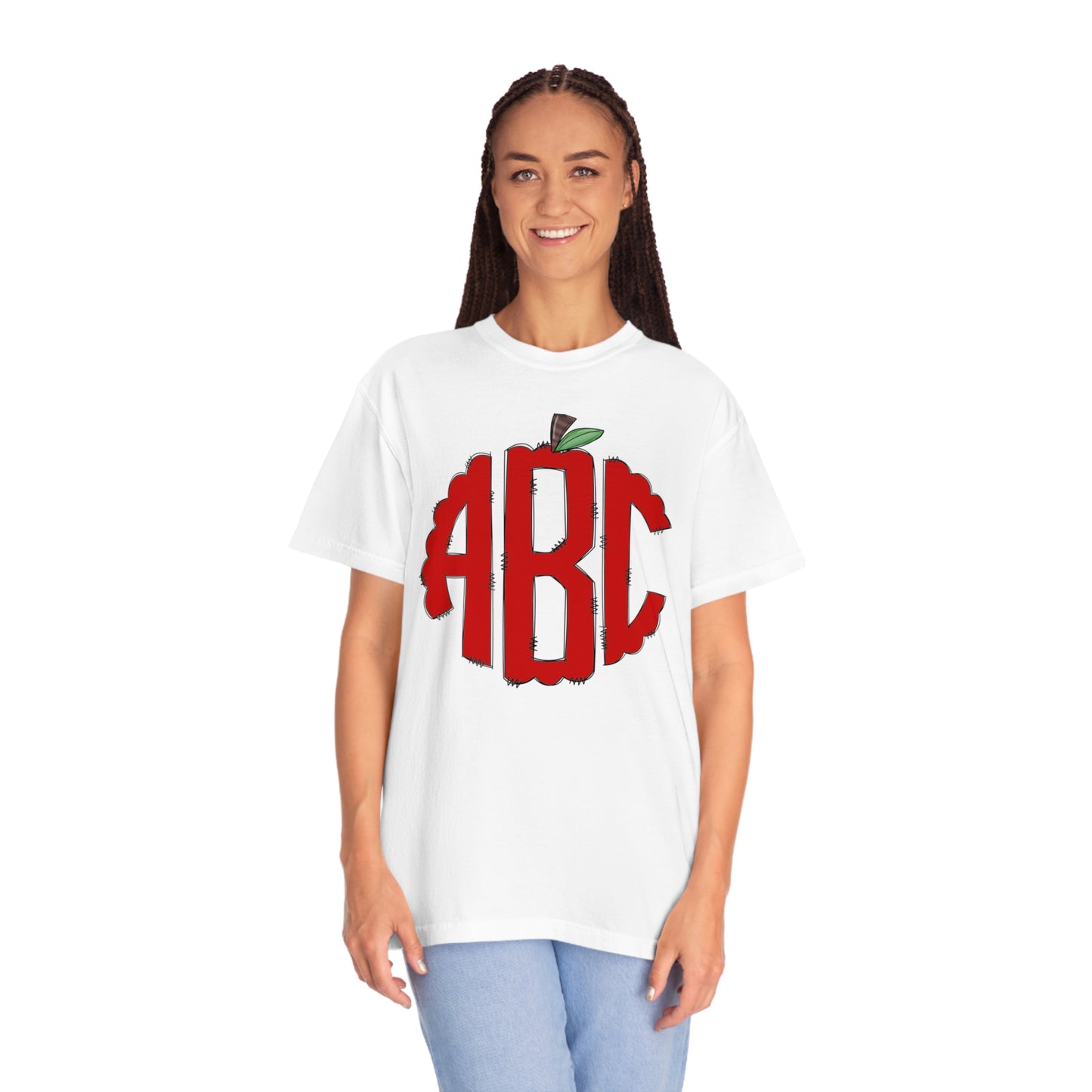 ABC Apple Teacher Unisex Garment-Dyed T-shirt