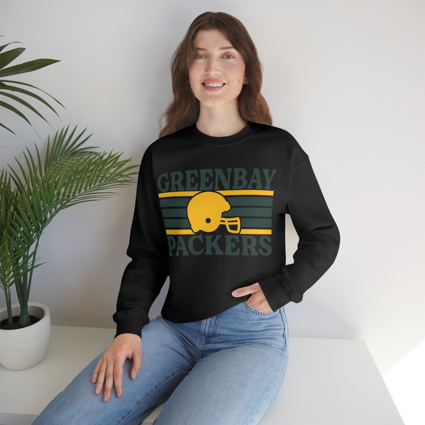 Retro Style Green Bay Football Unisex Heavy Blend Crewneck Sweatshirt